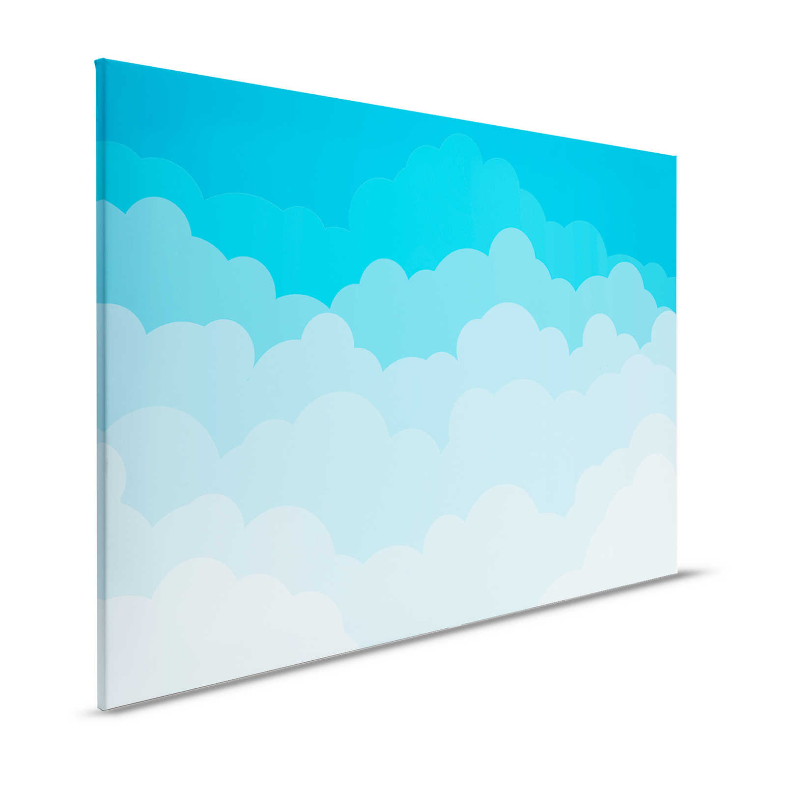 Leinwand Himmel mit Wolken im Comic-Stil – 120 cm x 80 cm
