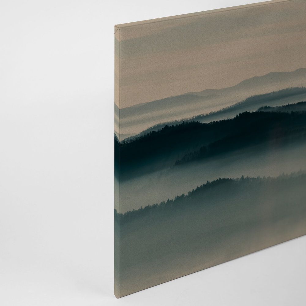             Horizon 1 - Leinwandbild mit Nebel-Landschaft, Natur Sky Line – 1,20 m x 0,80 m
        