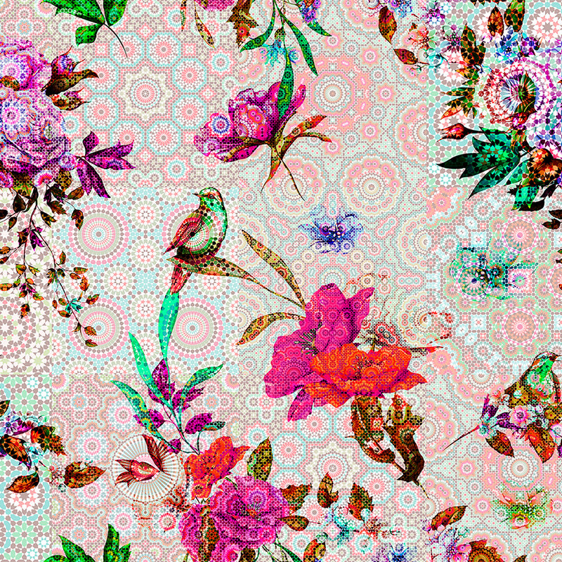 Design Fototapete florales Mosaik – Walls by Patel
