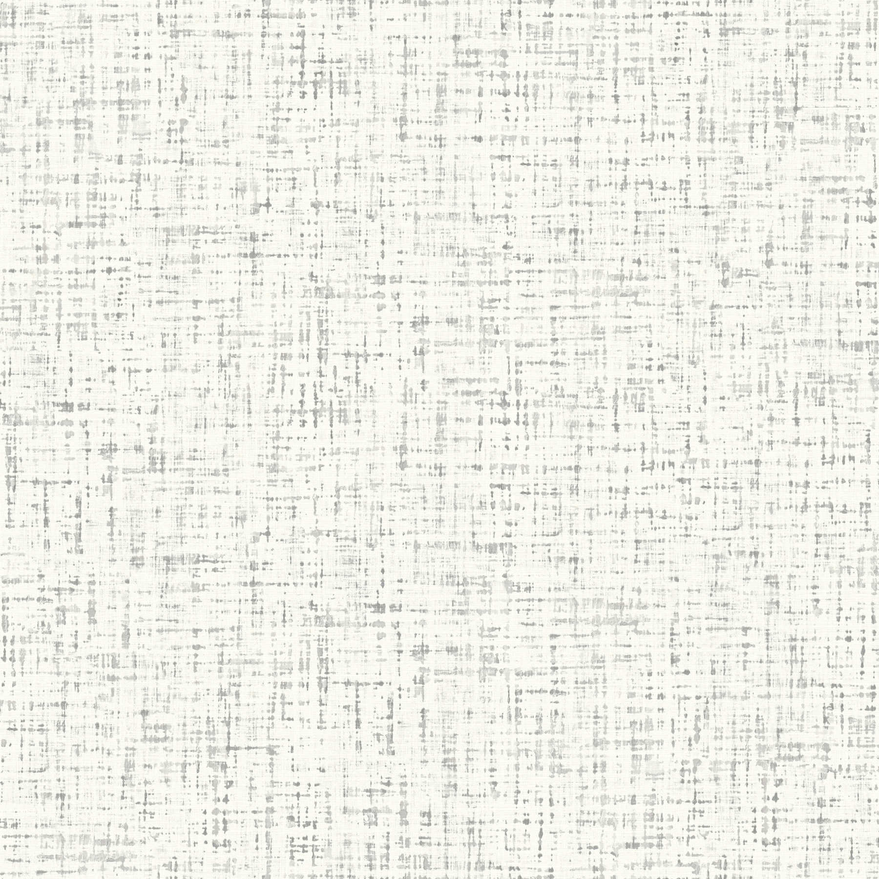 Vliestapete meliert Textil-Optik Tweed Design – Weiß, Grau
