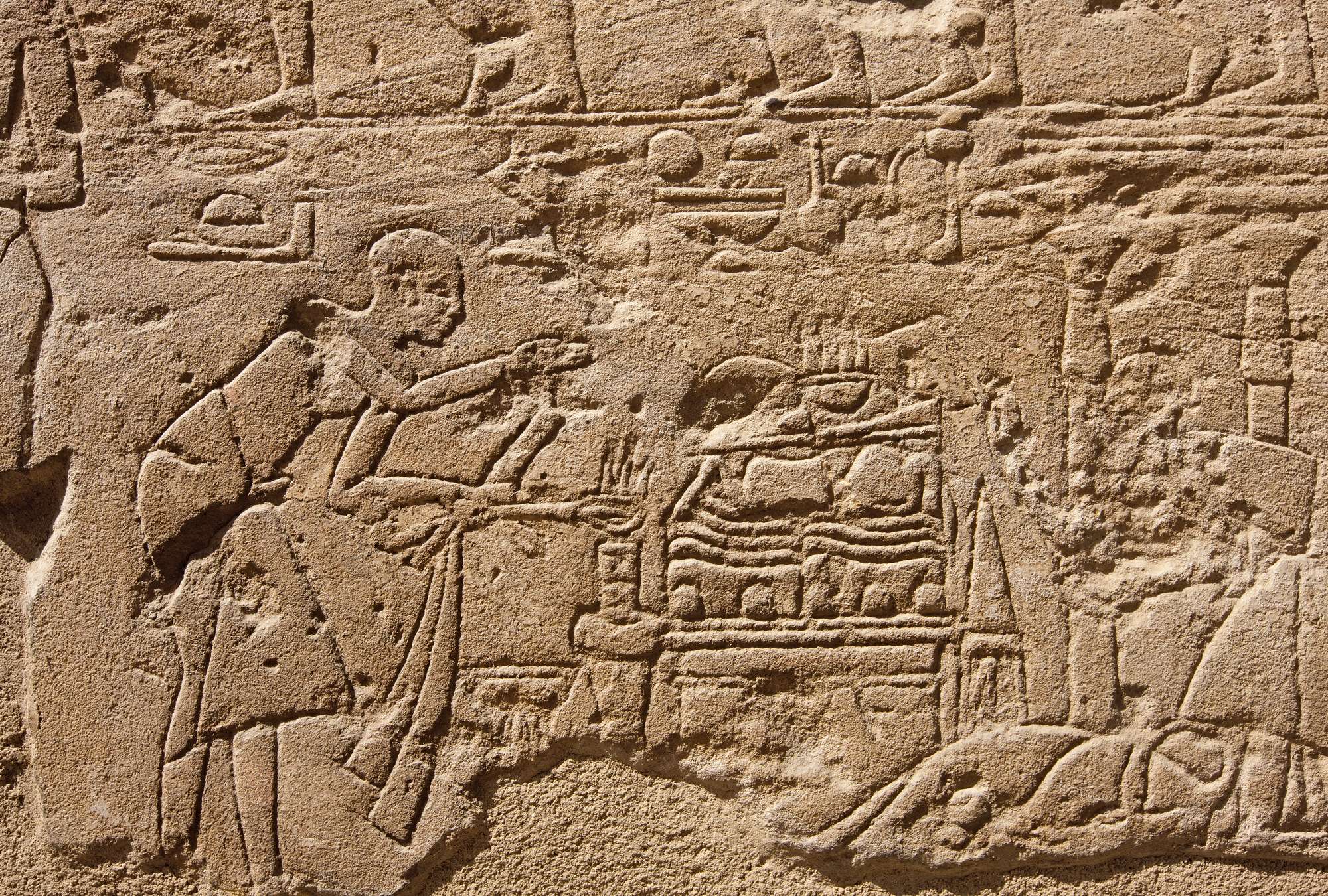             Fototapete mit antiker ägyptischer Steinmalerei
        