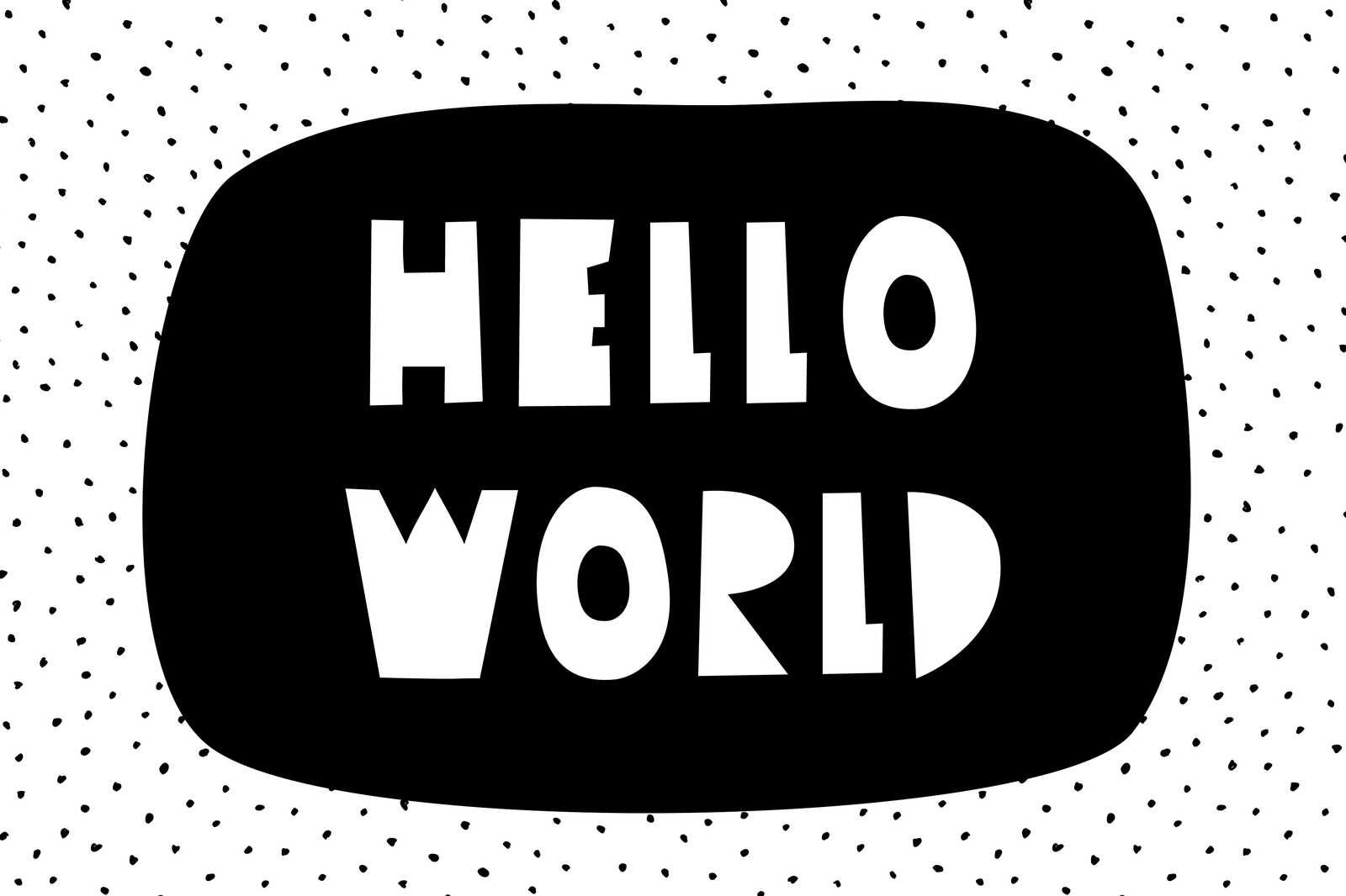             Leinwand fürs Kinderzimmer mit Schriftzug "Hello World" – 120 cm x 80 cm
        