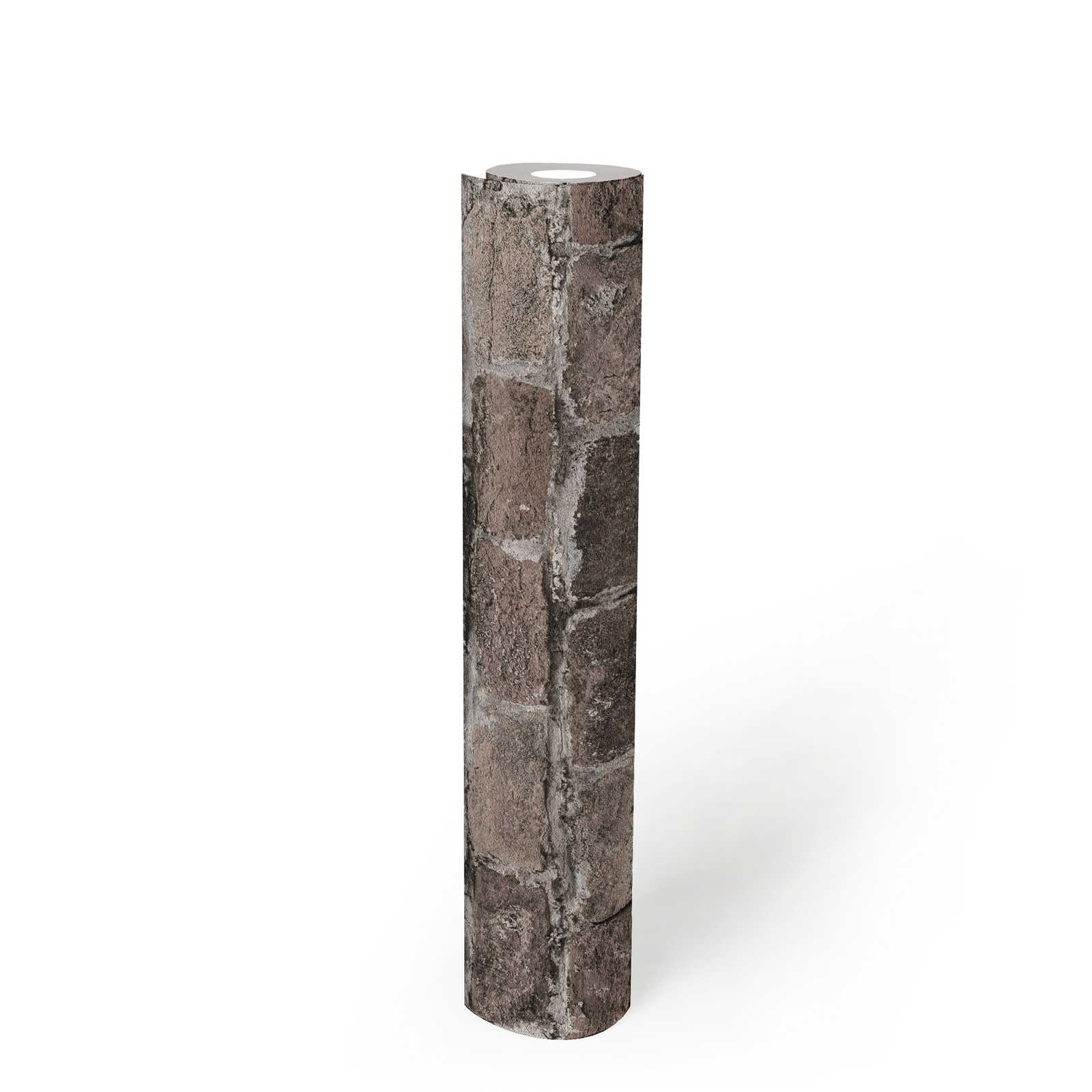             Ziegelsteinmauer Vliestapete – Grau, Braun, Beige
        