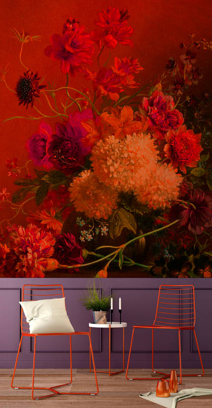             Neon Fototapete mit Blumen Stillleben – Walls by Patel
        