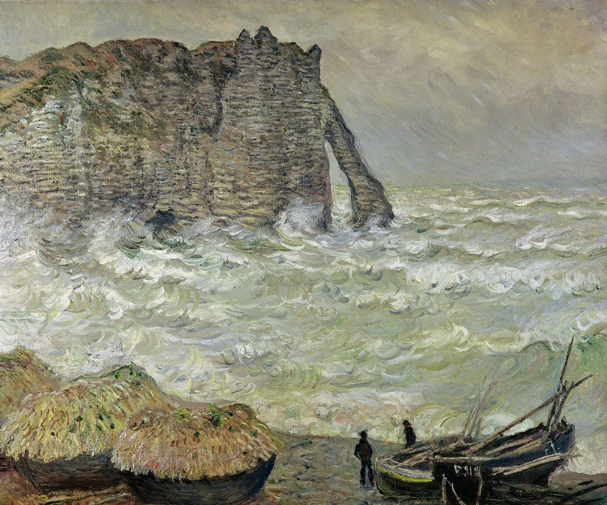             Fototapete "Raue See bei Etretat" von Claude Monet
        