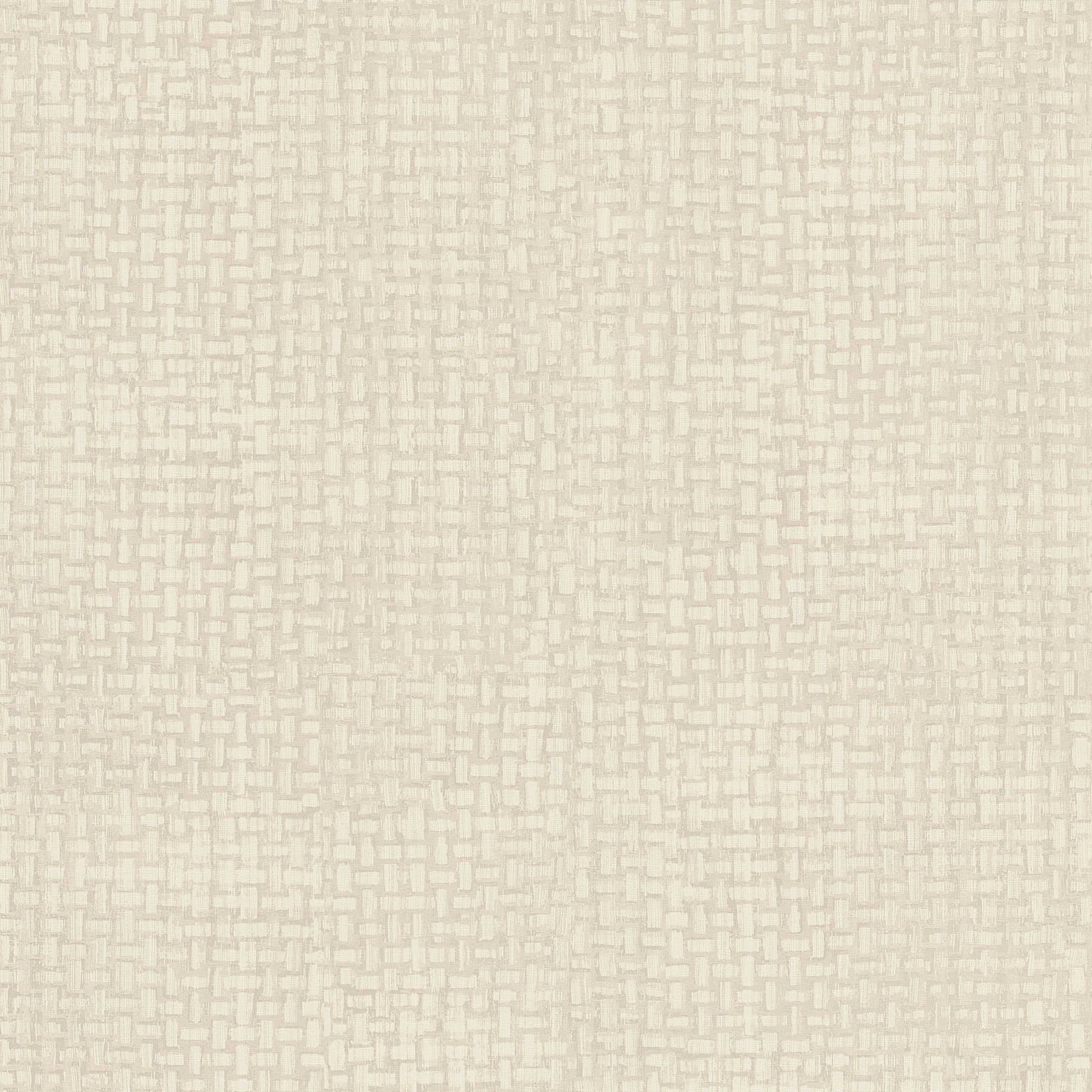 Tapete Textil-Look mit Flechtstruktur – Beige, Grau
