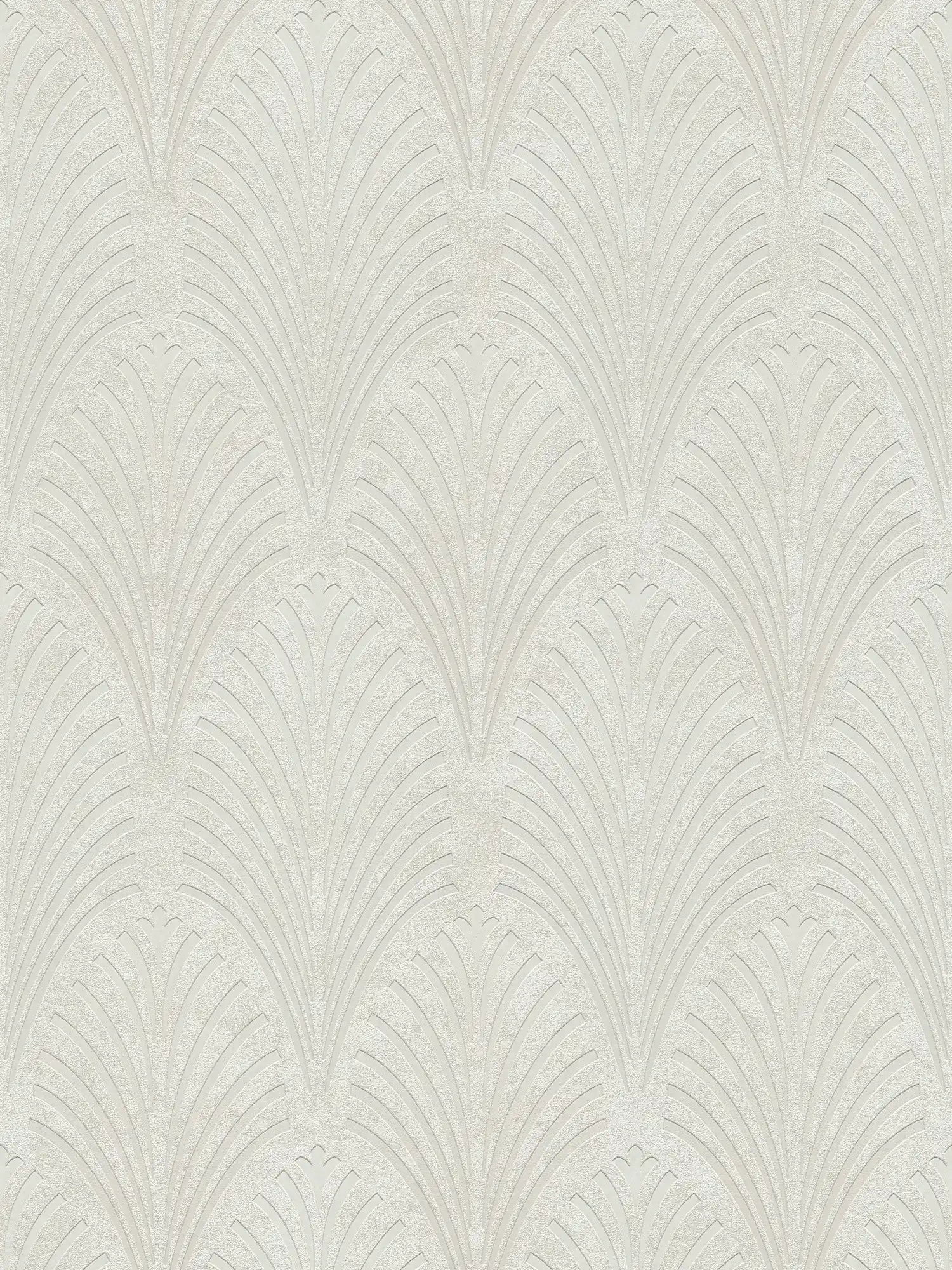 Retro-Tapete Art Deco Stil mit geometrischem Muster – Creme, Grau, Beige
