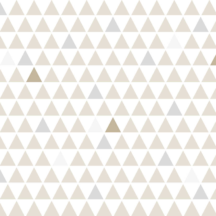 Design Fototapete kleine Dreiecke gelb auf Perlmutt Glattvlies
