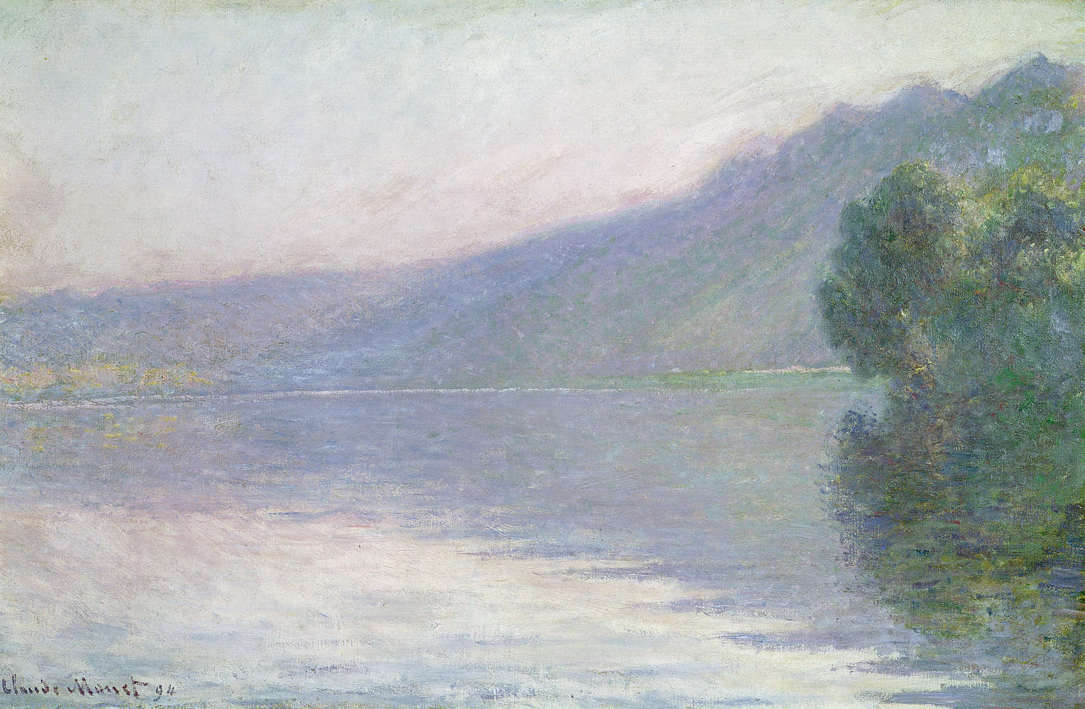             Fototapete "Die Seine bei PortVillez" von Claude Monet
        