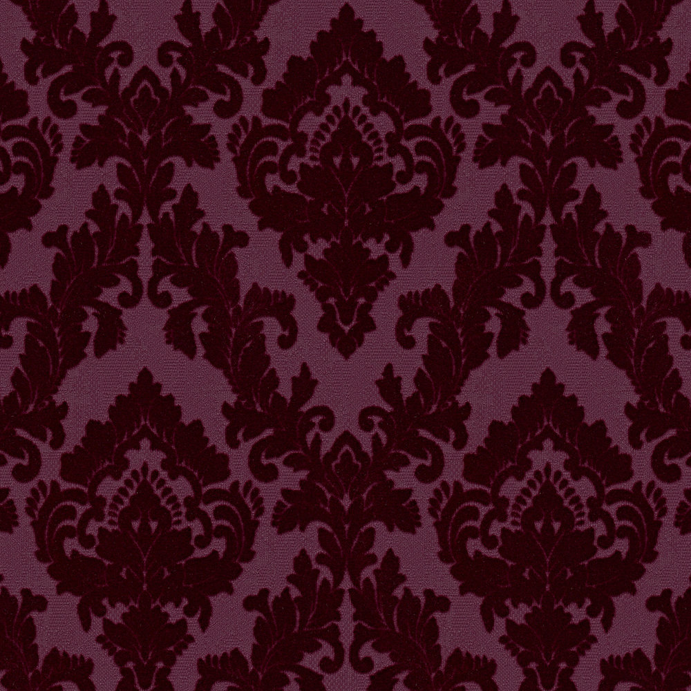             Barock-Tapete Schwarz & Violett mit Gothic Design – Rot
        