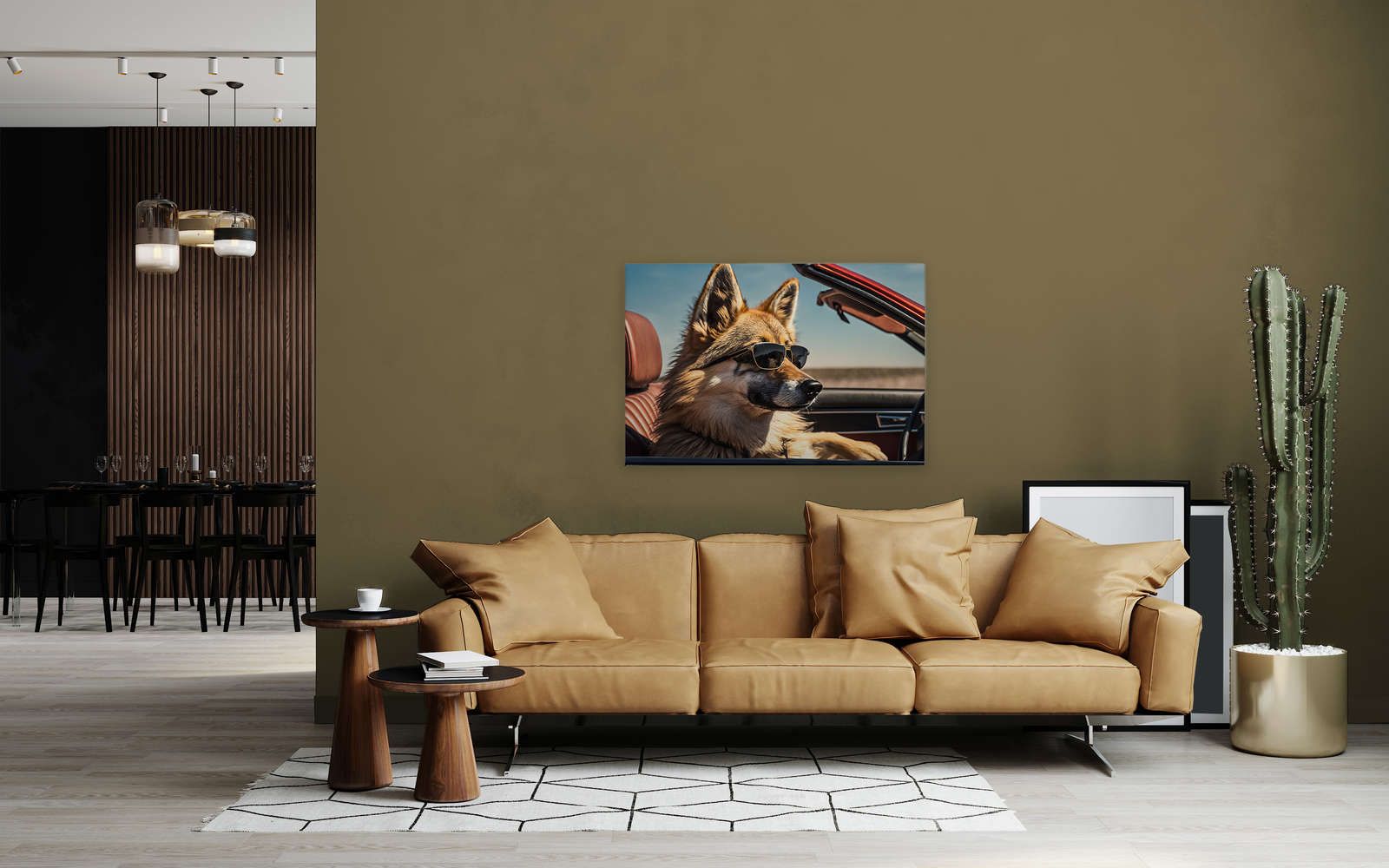             KI-Leinwandbild »crusing wolf« – 120 cm x 80 cm
        
