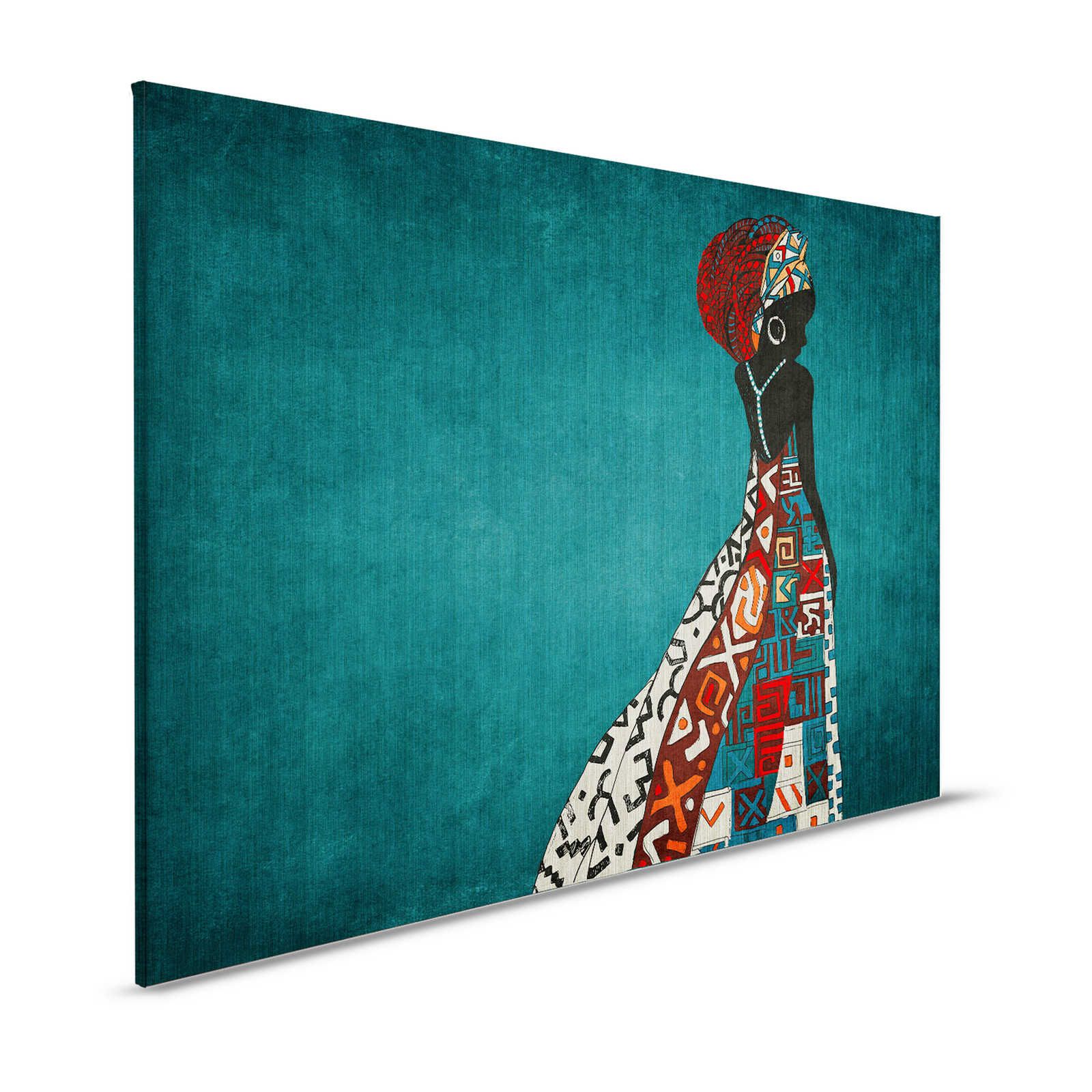 Nairobi 1 - Leinwandbild Frauen Silhouette African Style – 1,20 m x 0,80 m
