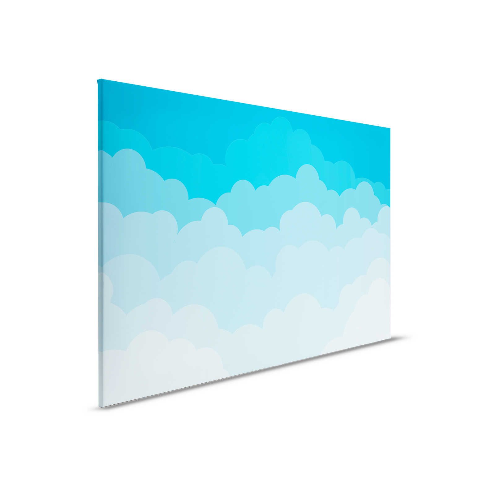         Leinwand Himmel mit Wolken im Comic-Stil – 90 cm x 60 cm
    