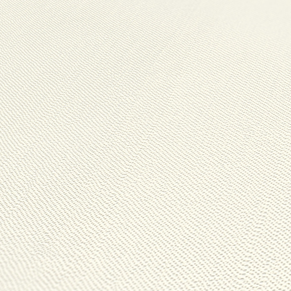             Uni-Tapete Creme mit Schaumstruktur in Textiloptik
        