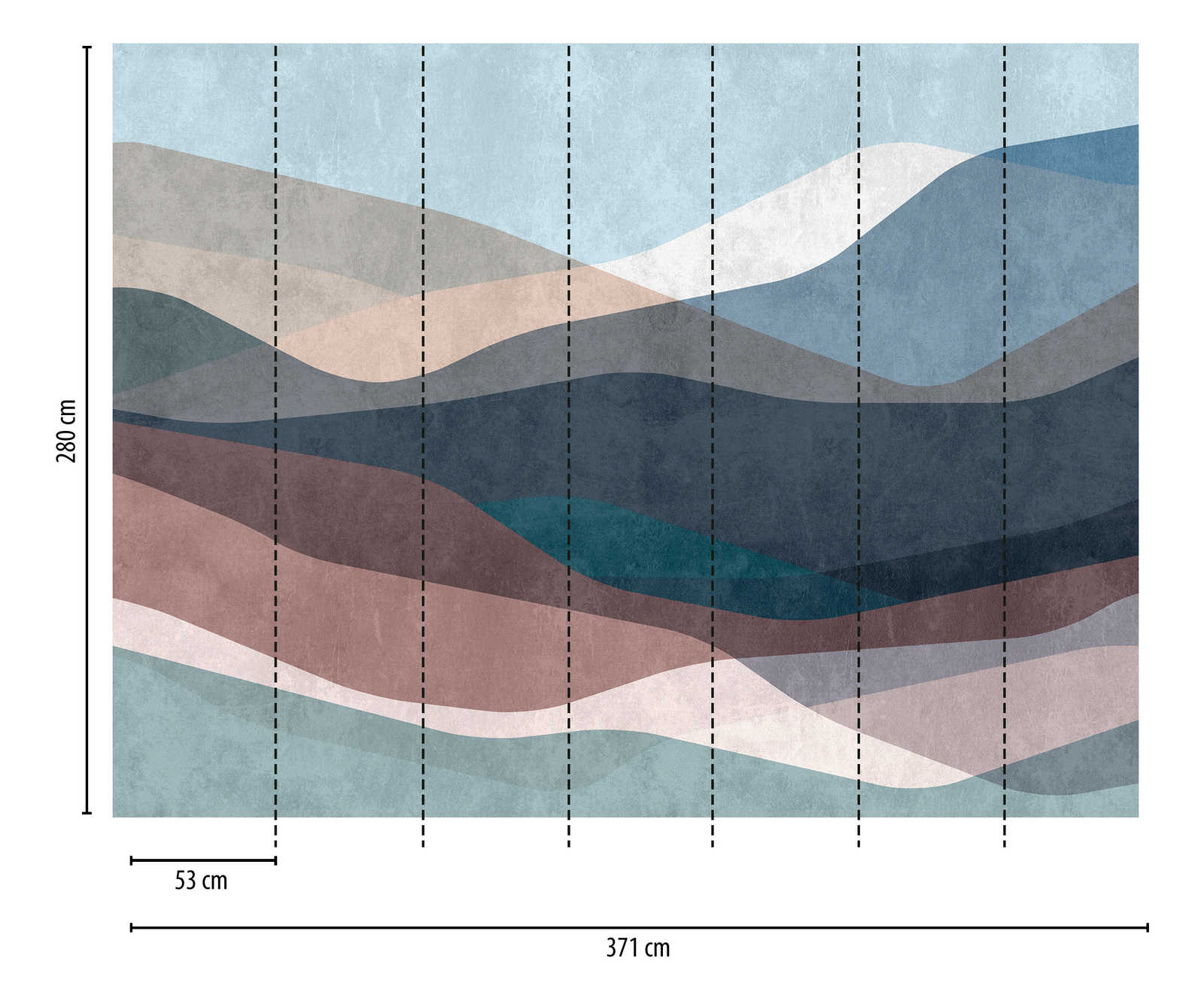             Tapeten-Neuheit – Abstrakte Motivtapete Landschaft mit Putzstruktur
        