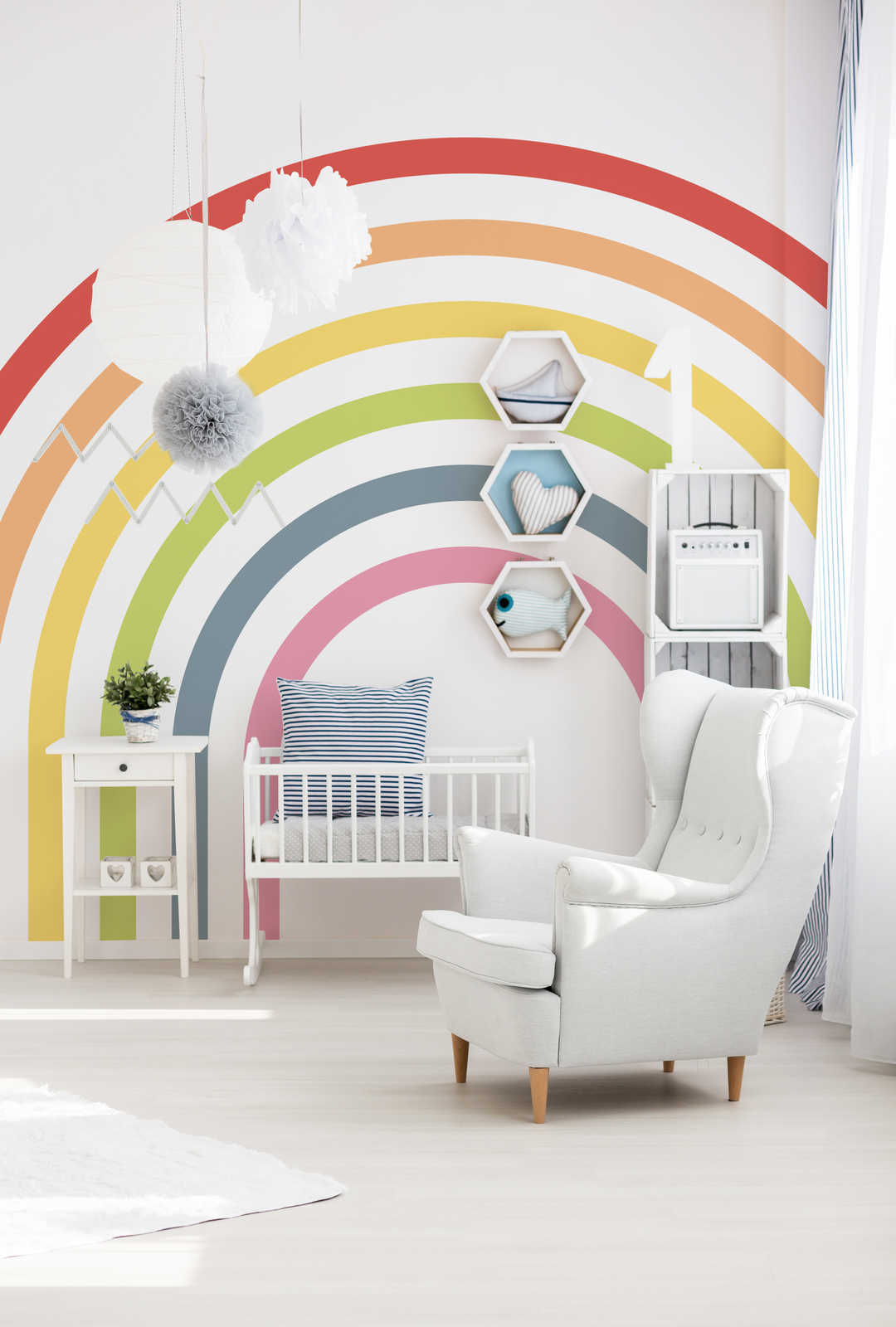 Fototapete Kinderzimmer Regenbogen in bunten Farben
