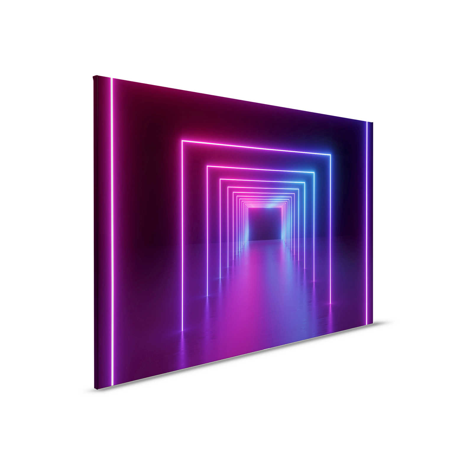         Leinwandbild Raum mit langem Gang LED Farben – 0,90 m x 0,60 m
    