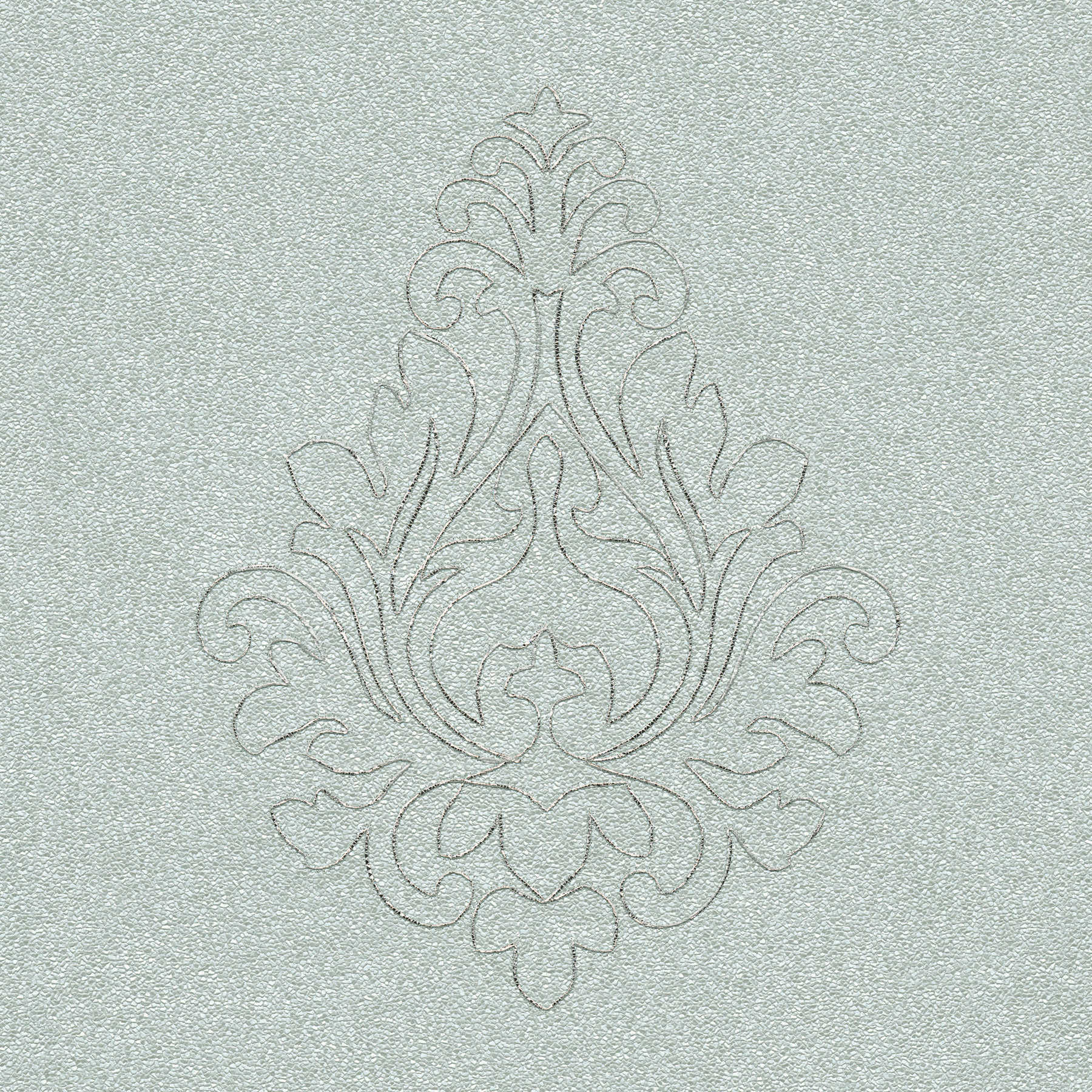             Premium-Wandpanel mit Ornamenten und starker Struktur – Grau, Silber
        