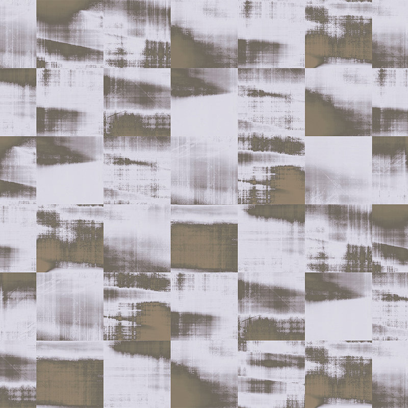         Fototapete Quadrat-Muster, Bild vom See – Braun, Weiß
    
