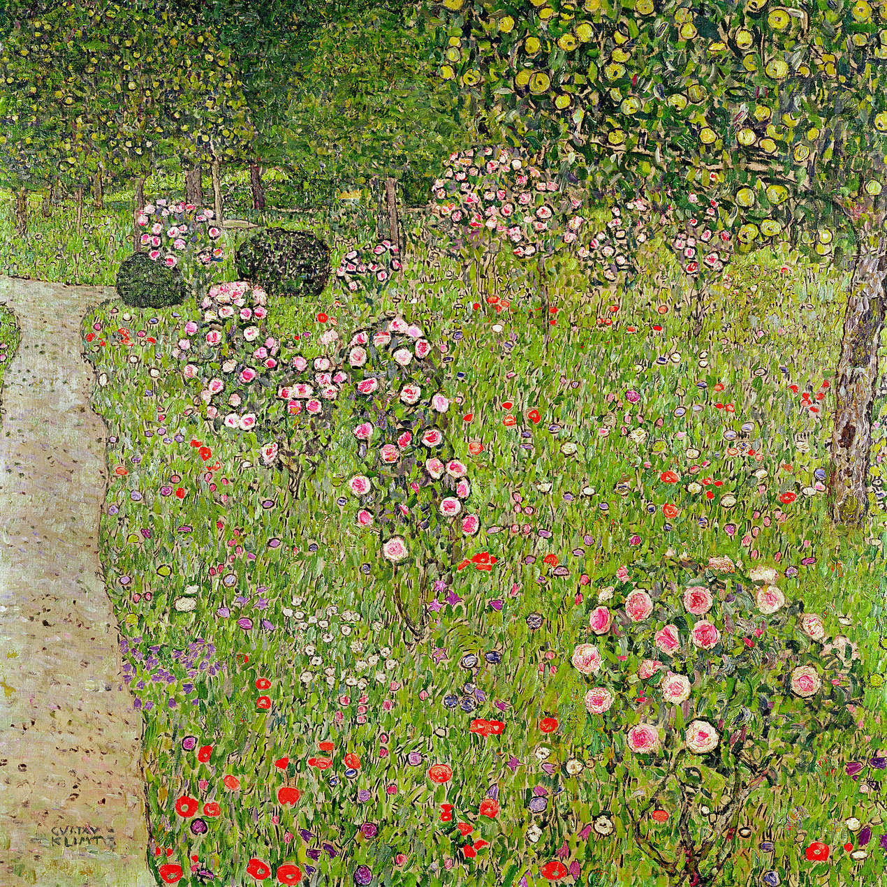             Fototapete "Obstgarten mit Rosen" von Gustav Klimt
        