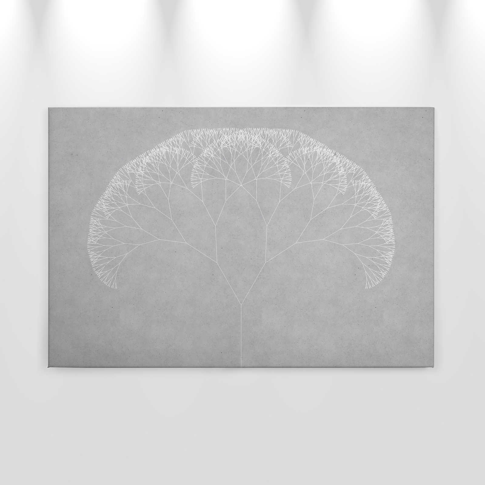             Leinwandbild Pusteblumen Baum | grau, weiß – 0,90 m x 0,60 m
        