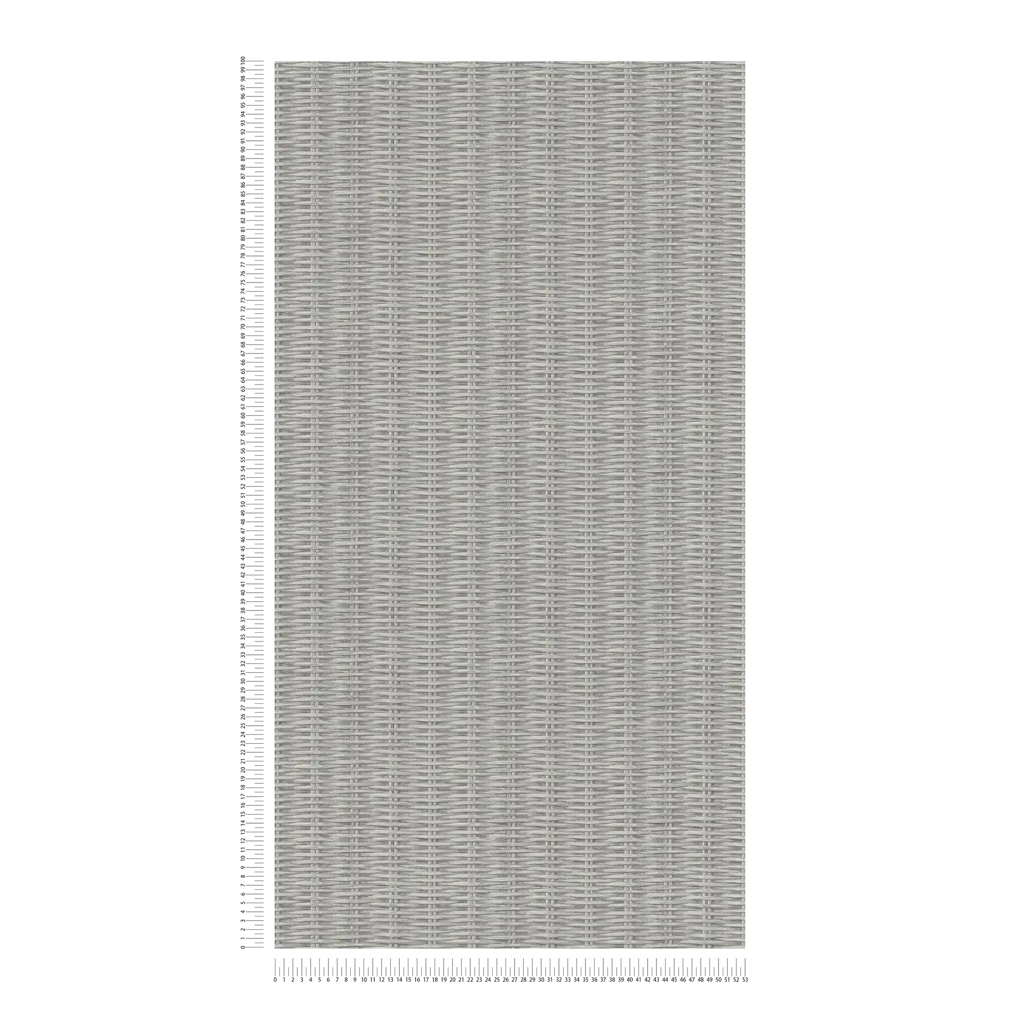             Vliestapete Korb-Geflecht, natürlicher Look – Grau
        