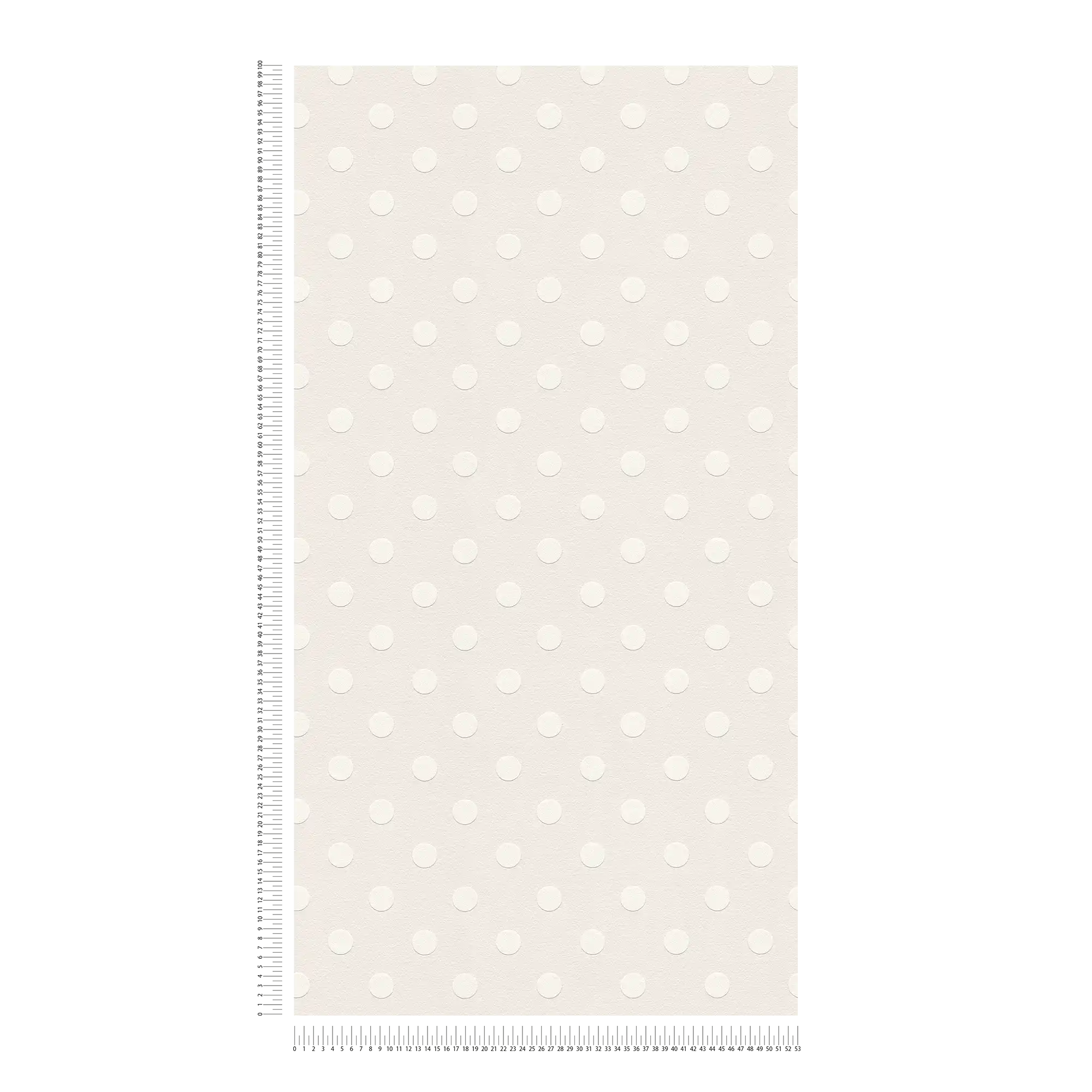             Gepunktete Tapete Punkte Muster Polka Dots – Beige, Weiß
        