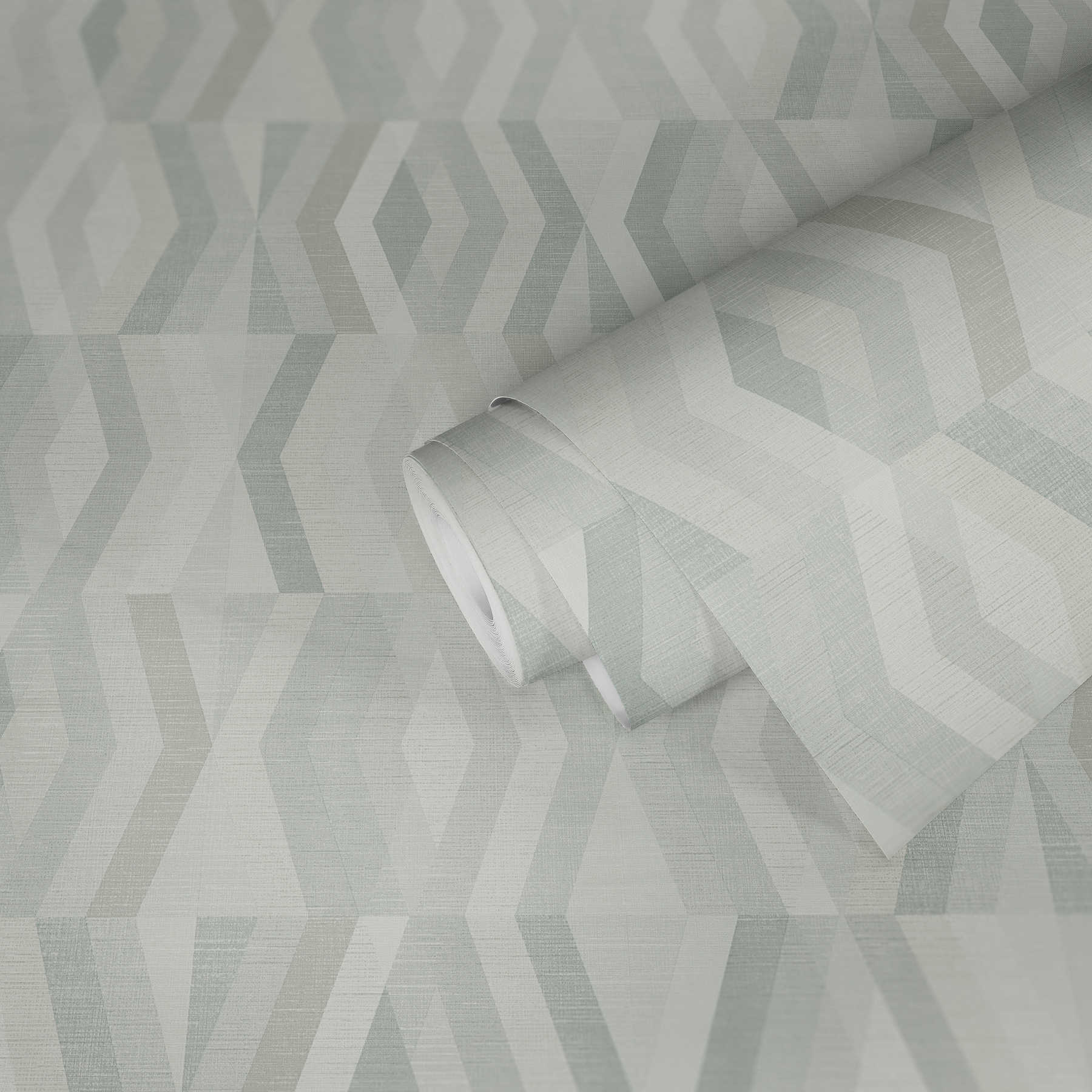             Tapete Scandinavian Stil mit geometrischem Muster - Grau, Beige
        