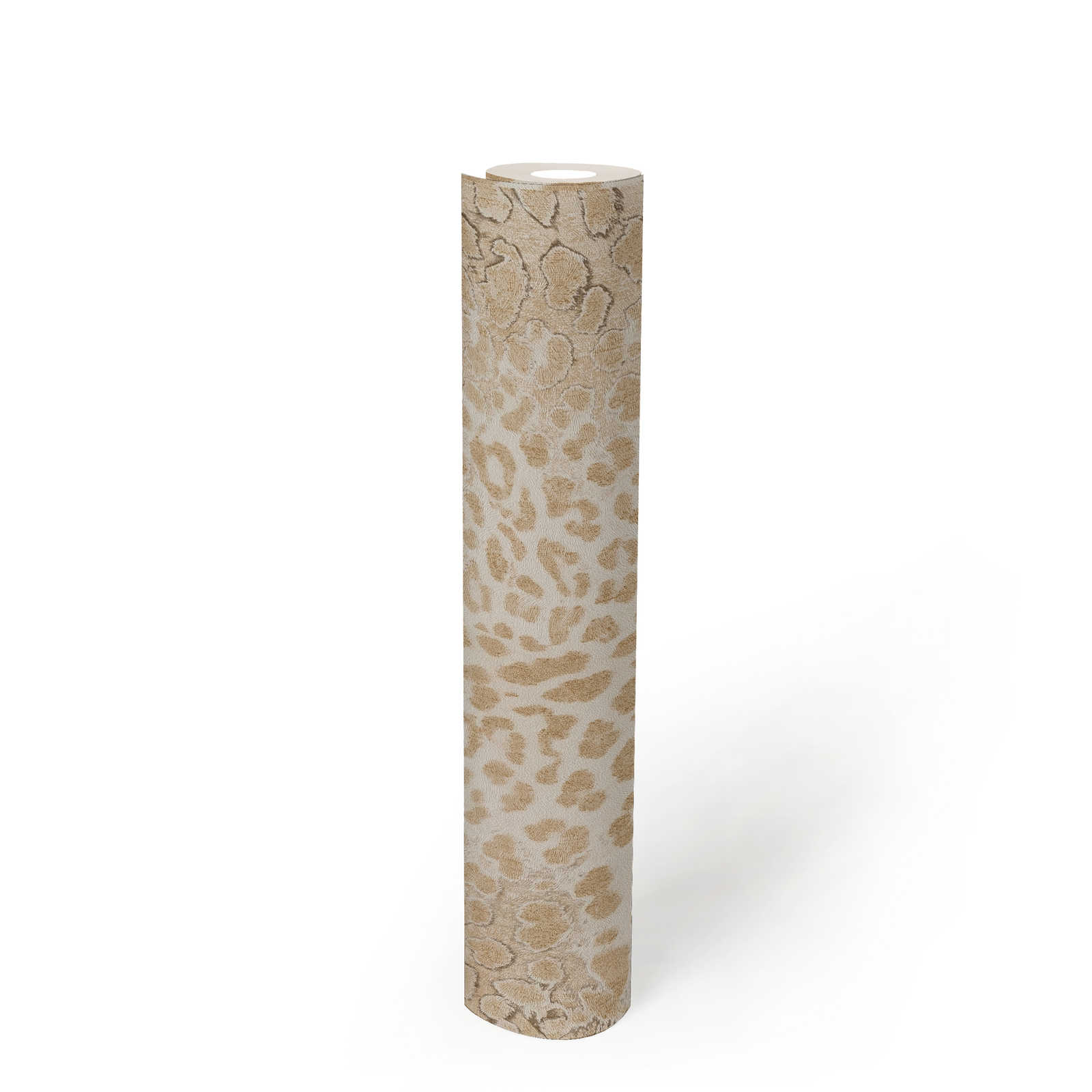             Animal Print Tapete Leopardenmuster – Beige, Metallic
        
