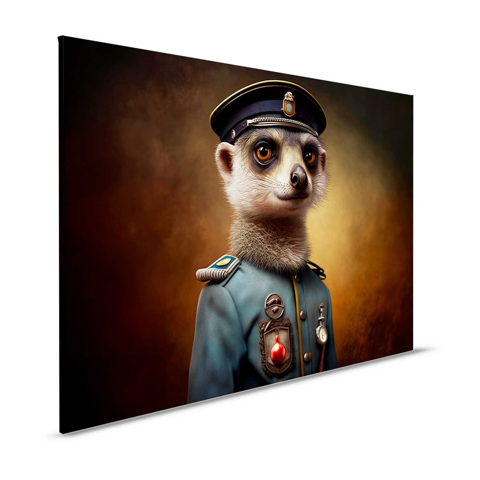 KI-Leinwandbild »strict meerkat« – 120 cm x 80 cm
