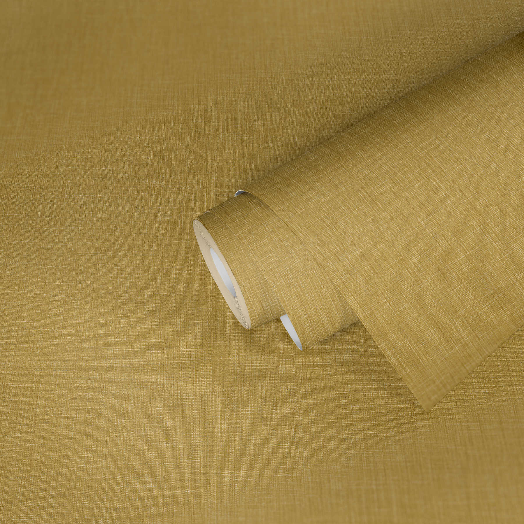             Uni Tapete mit textiler Struktur – Gelb
        