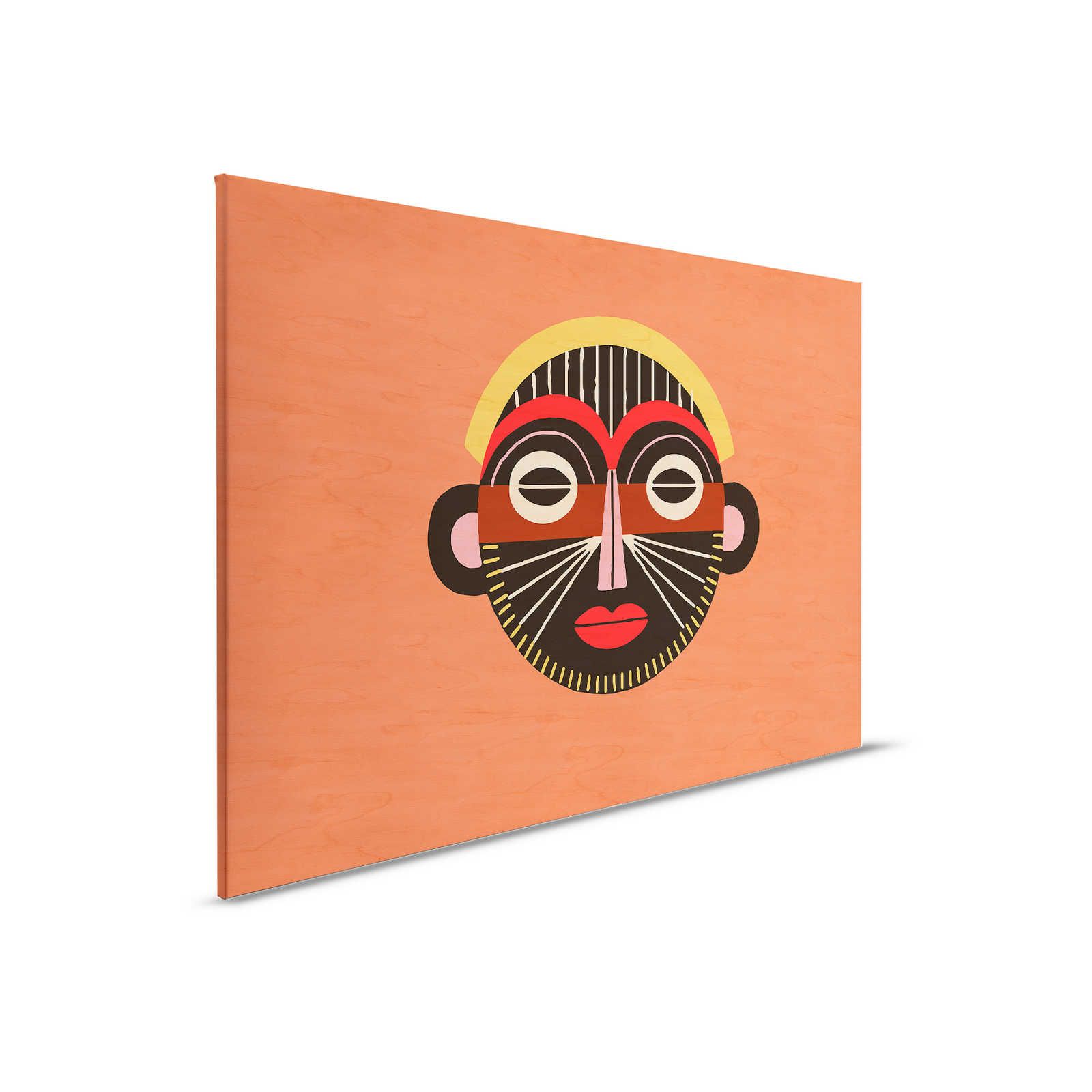         Overseas 2 - Ethno Leinwandbild Maske im Tribal Design – 0,90 m x 0,60 m
    