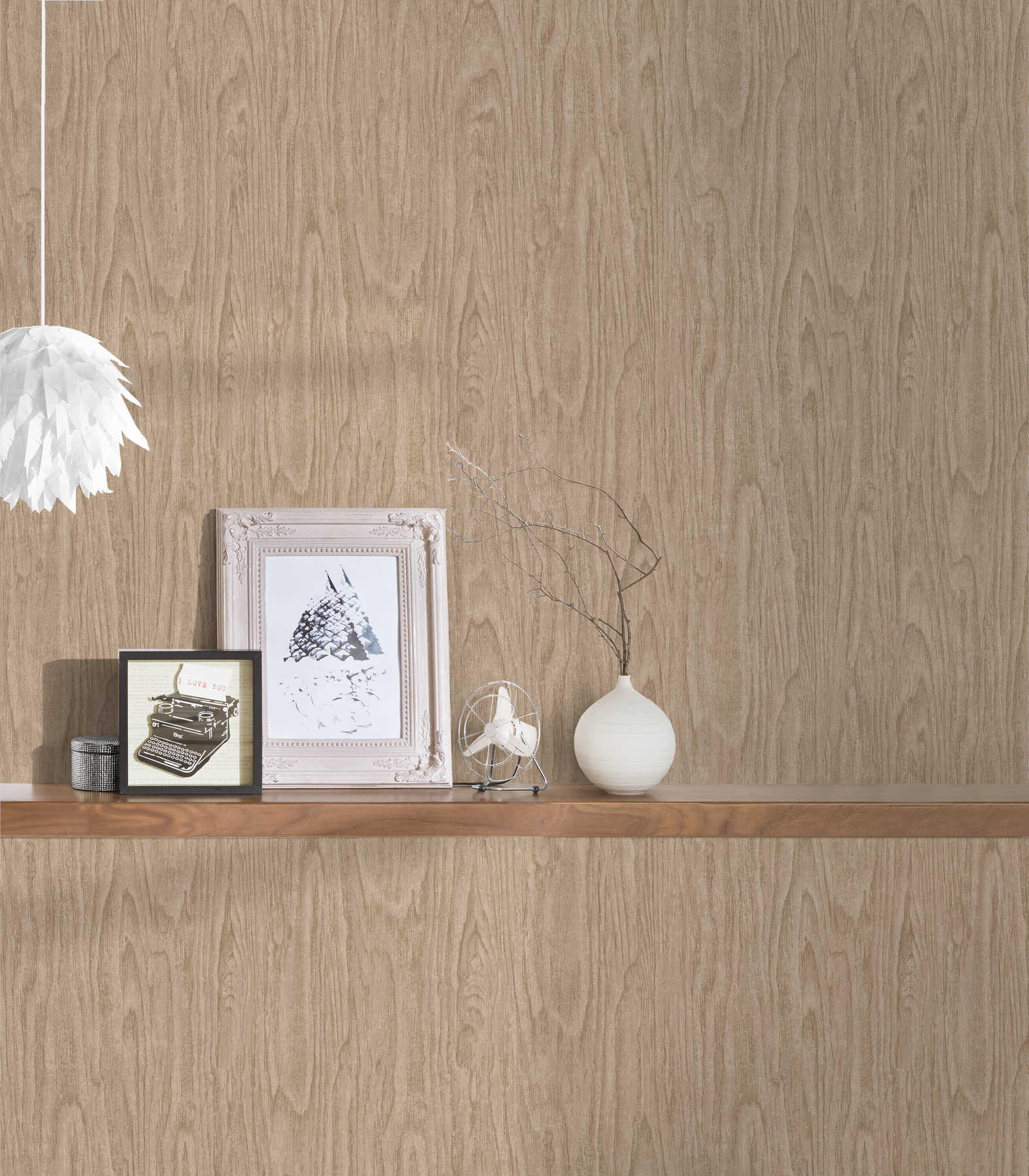             VERSACE Home Tapete realistische Holz Optik – Beige, Braun
        