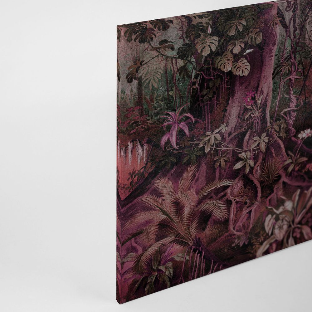             Leinwandbild Dschungel Motiv mit Blättern – 1,20 m x 0,80 m
        