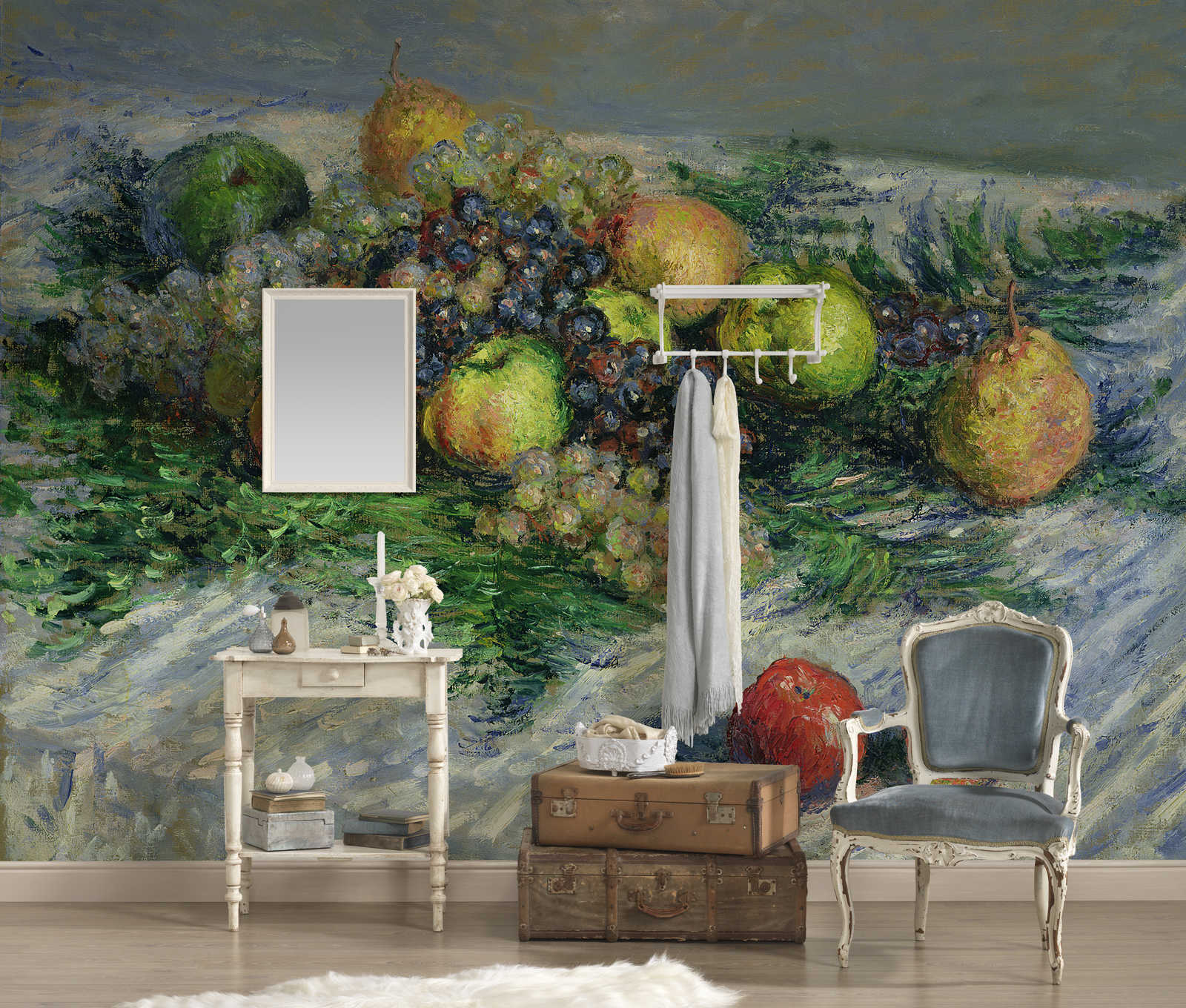             Fototapete "Stillleben mit Birnen und Trauben" von Claude Monet
        