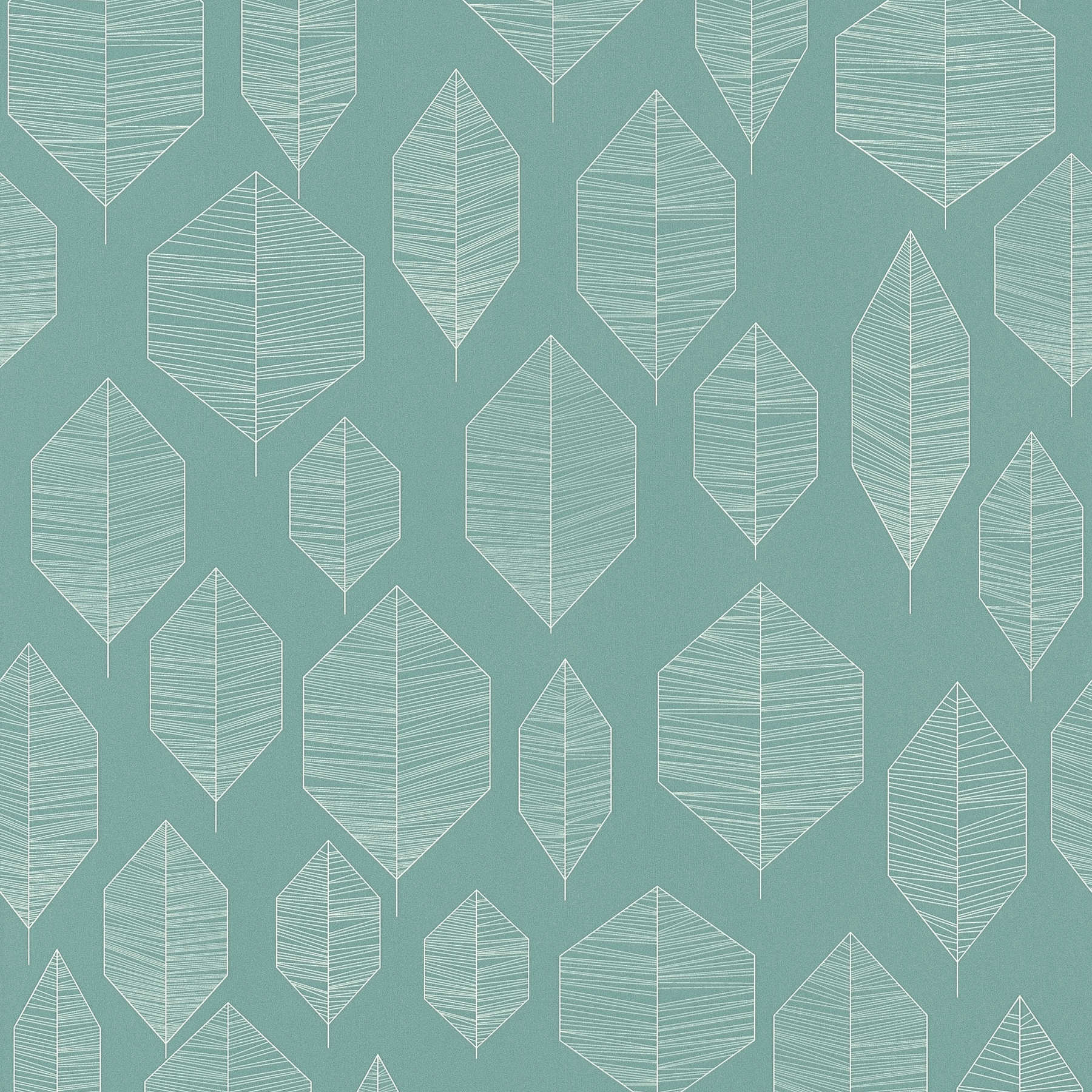         Scandinavian Design Tapete mit Blätter Muster – Grün
    