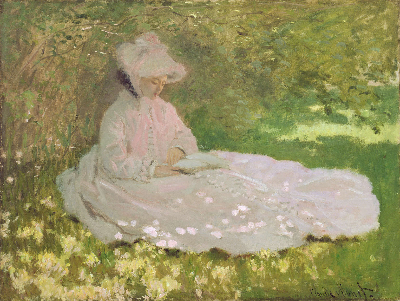             Fototapete "Der Frühling" von Claude Monet
        