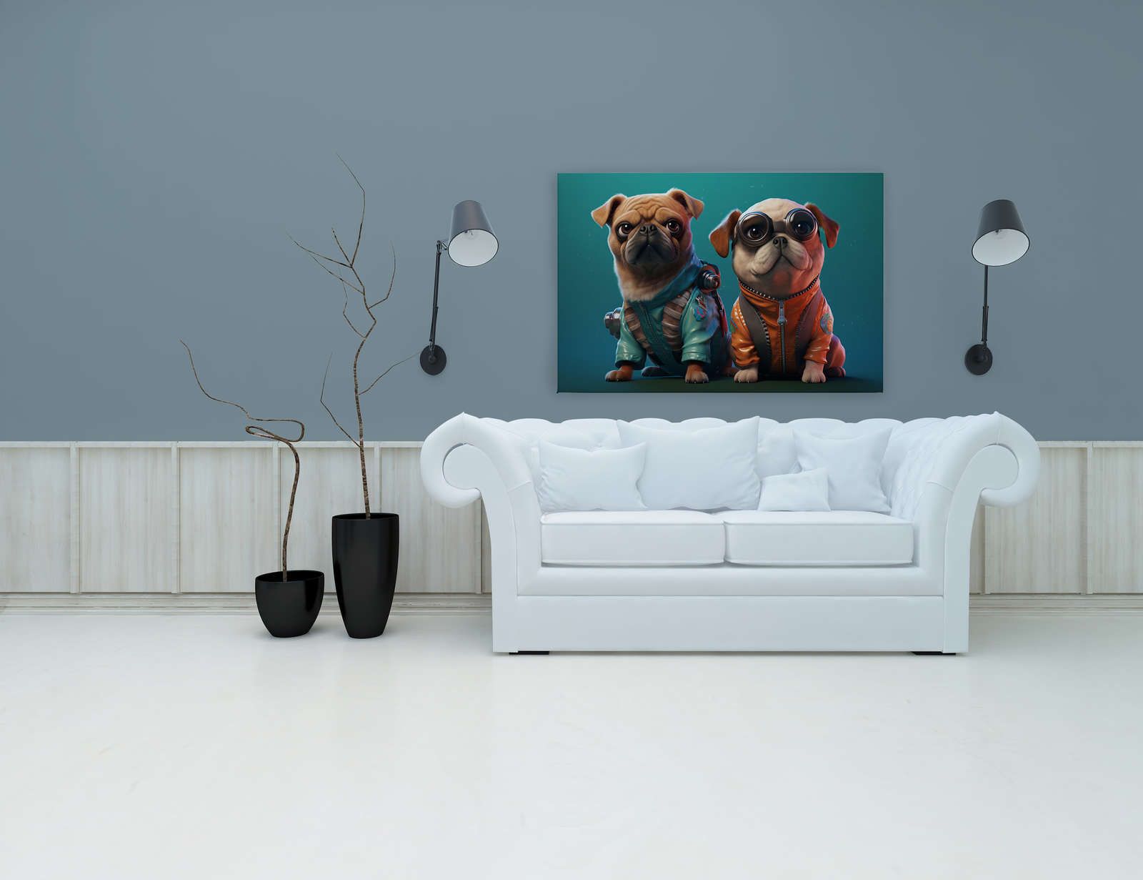             KI-Leinwandbild »Cute Dogs« – 120 cm x 80 cm
        