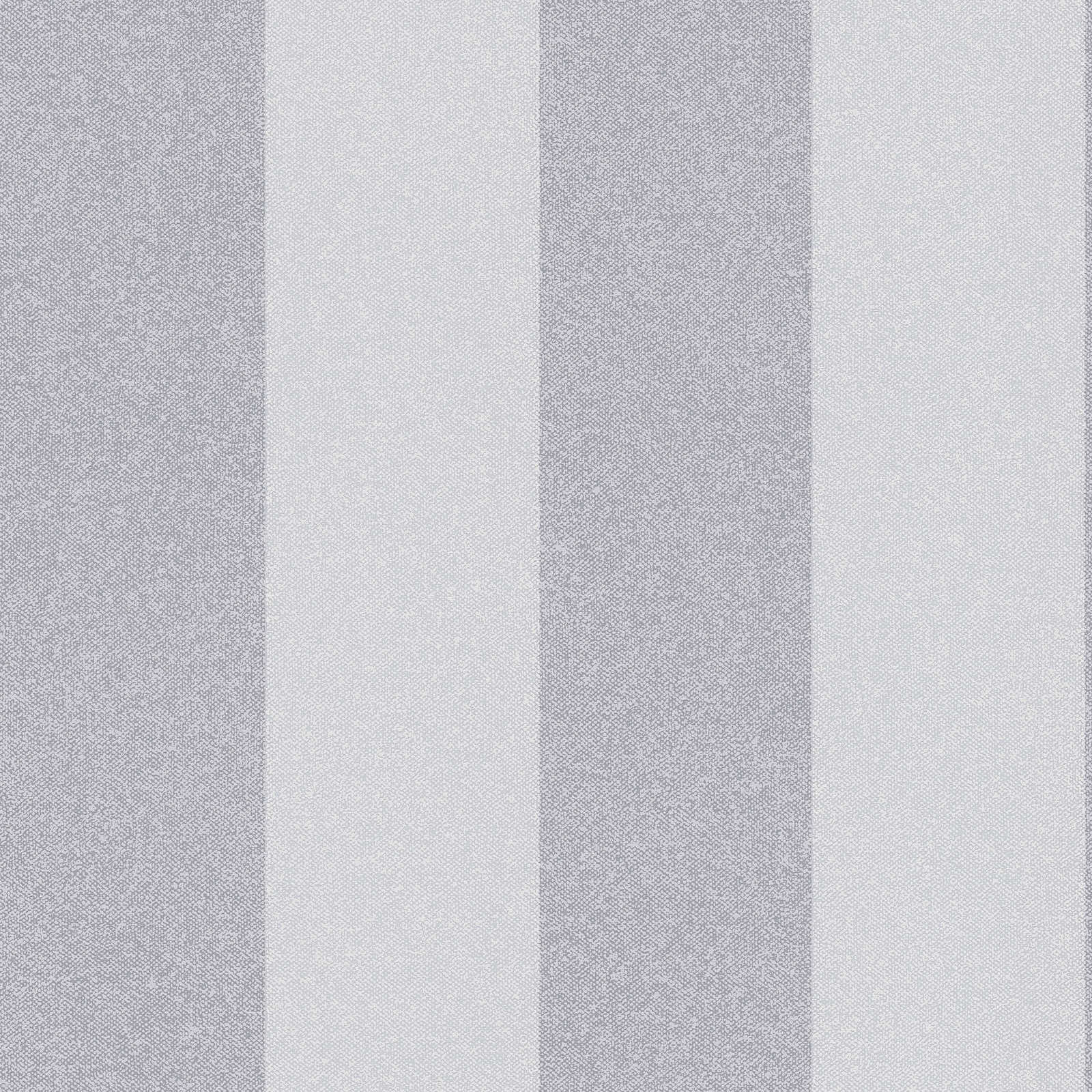 Blockstreifen Tapete mit Leinenoptik – Blau, Grau
