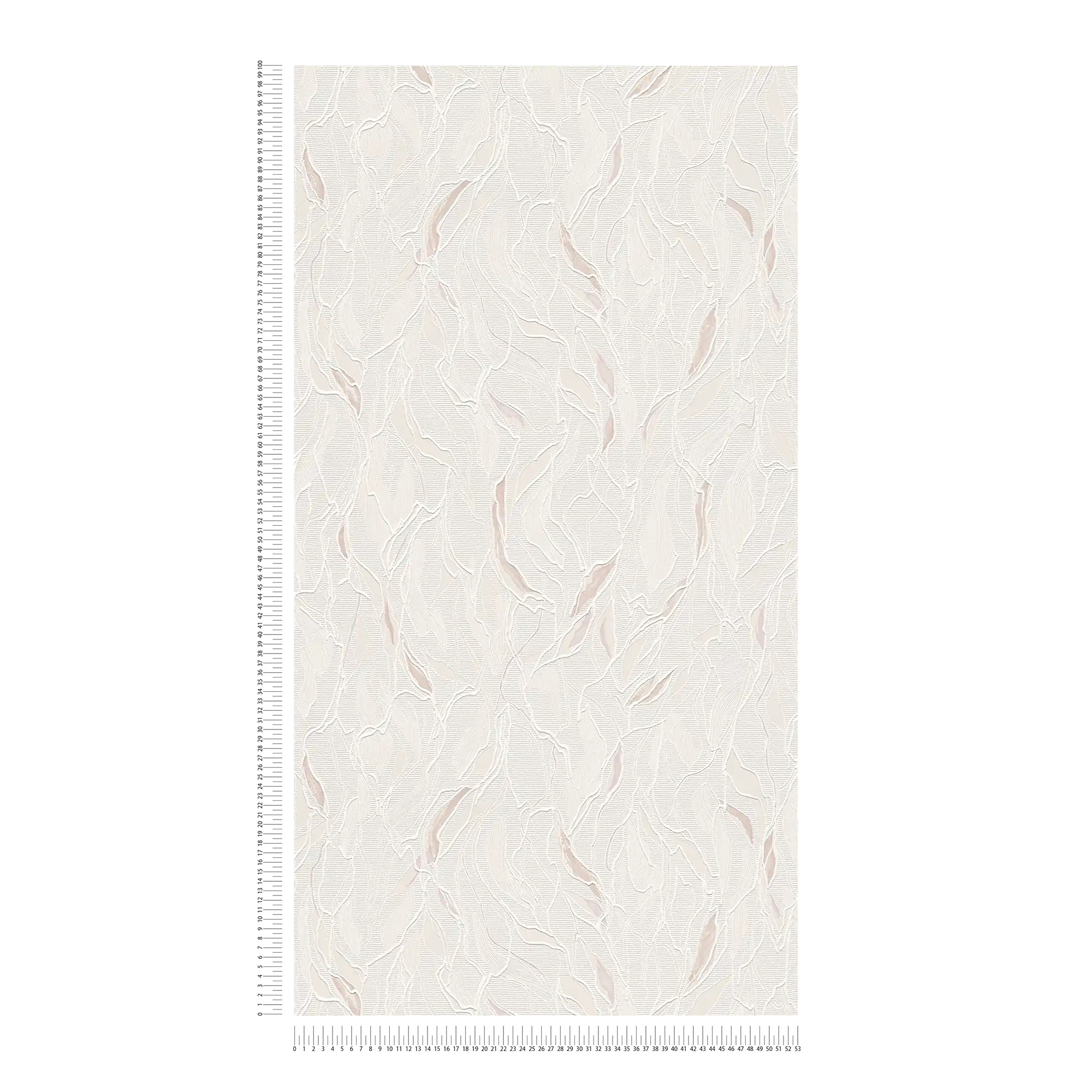             Mustertapete abstrakt mit Präge & Schaumstruktur – Metallic, Weiß
        