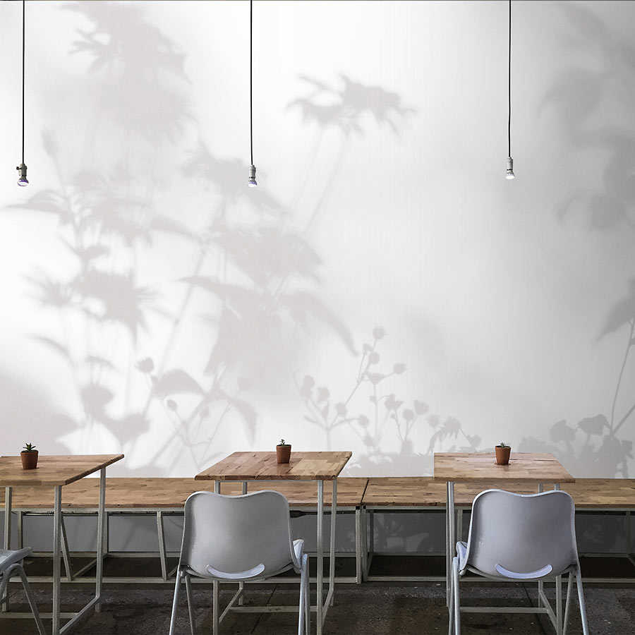Shadow Room 2 – Natur Fototapete Grau & Weiß, verblasstes Design
