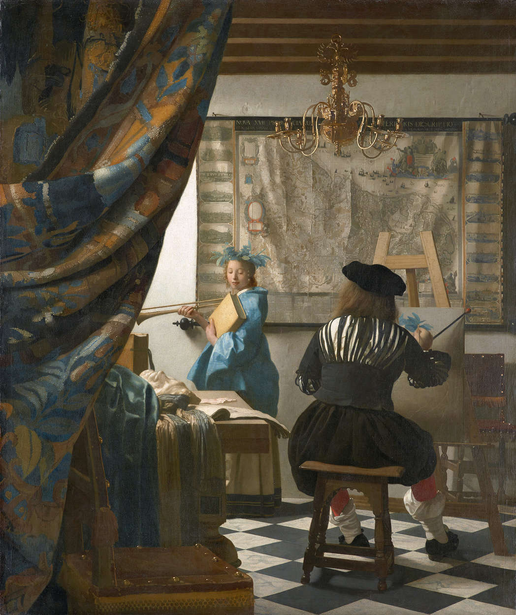             Fototapete "Vermeer in seinem Atelier" von Jan Vermeer
        