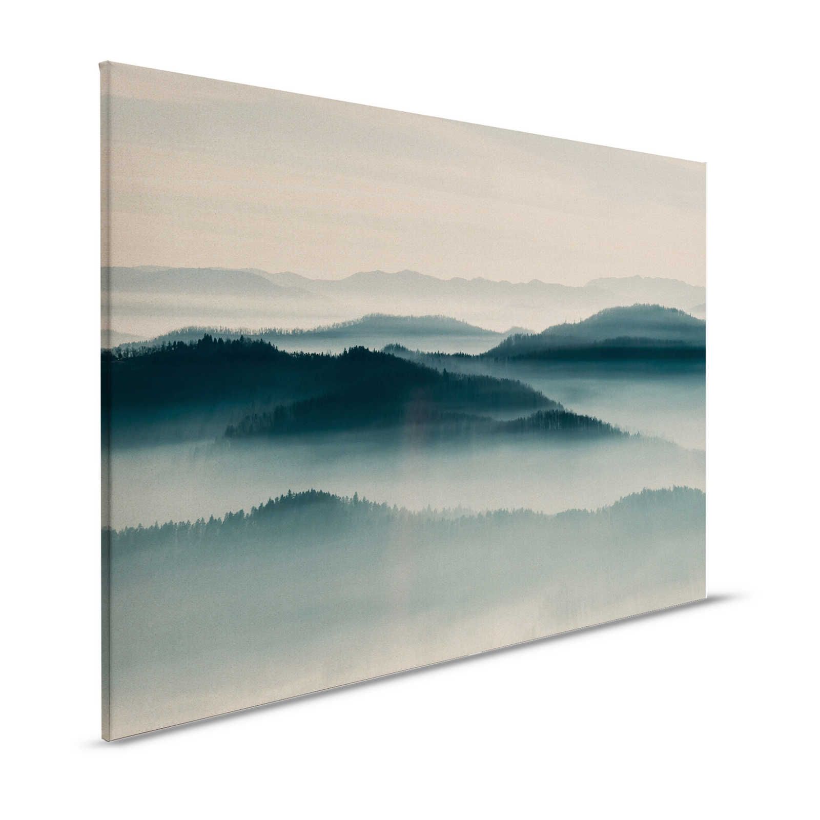         Horizon 1 - Leinwandbild mit Nebel-Landschaft, Natur Sky Line – 1,20 m x 0,80 m
    