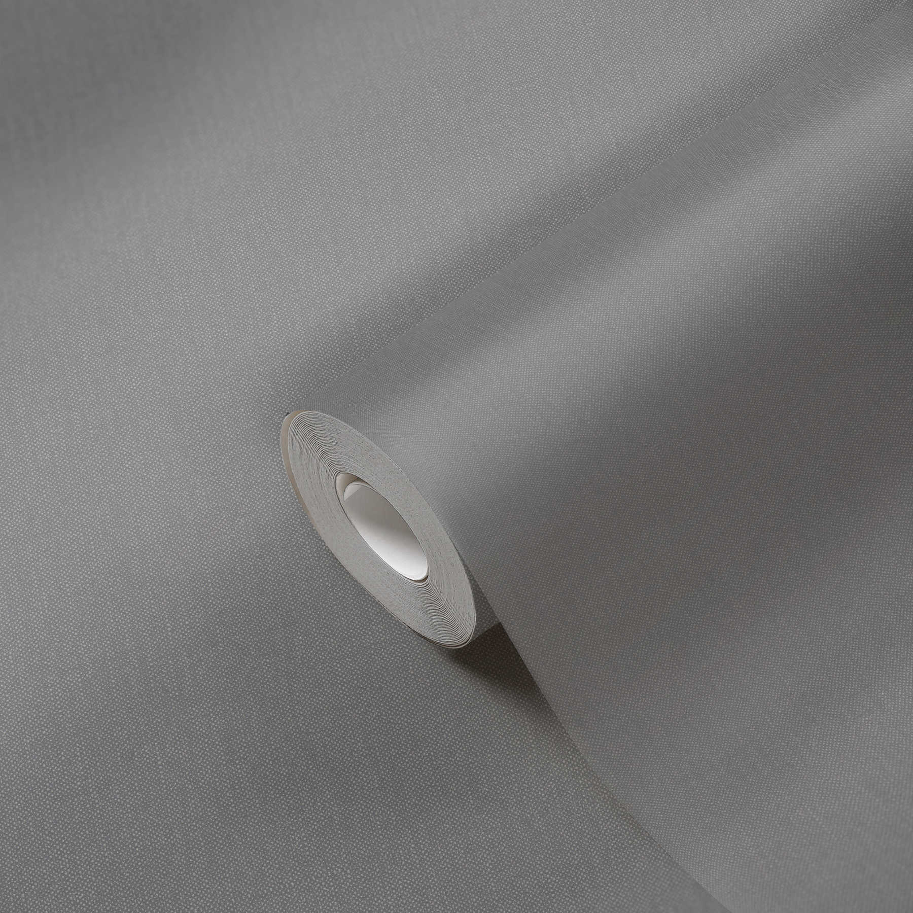             Leinenoptik Tapete mit Strukturmuster in elegantem Grau
        