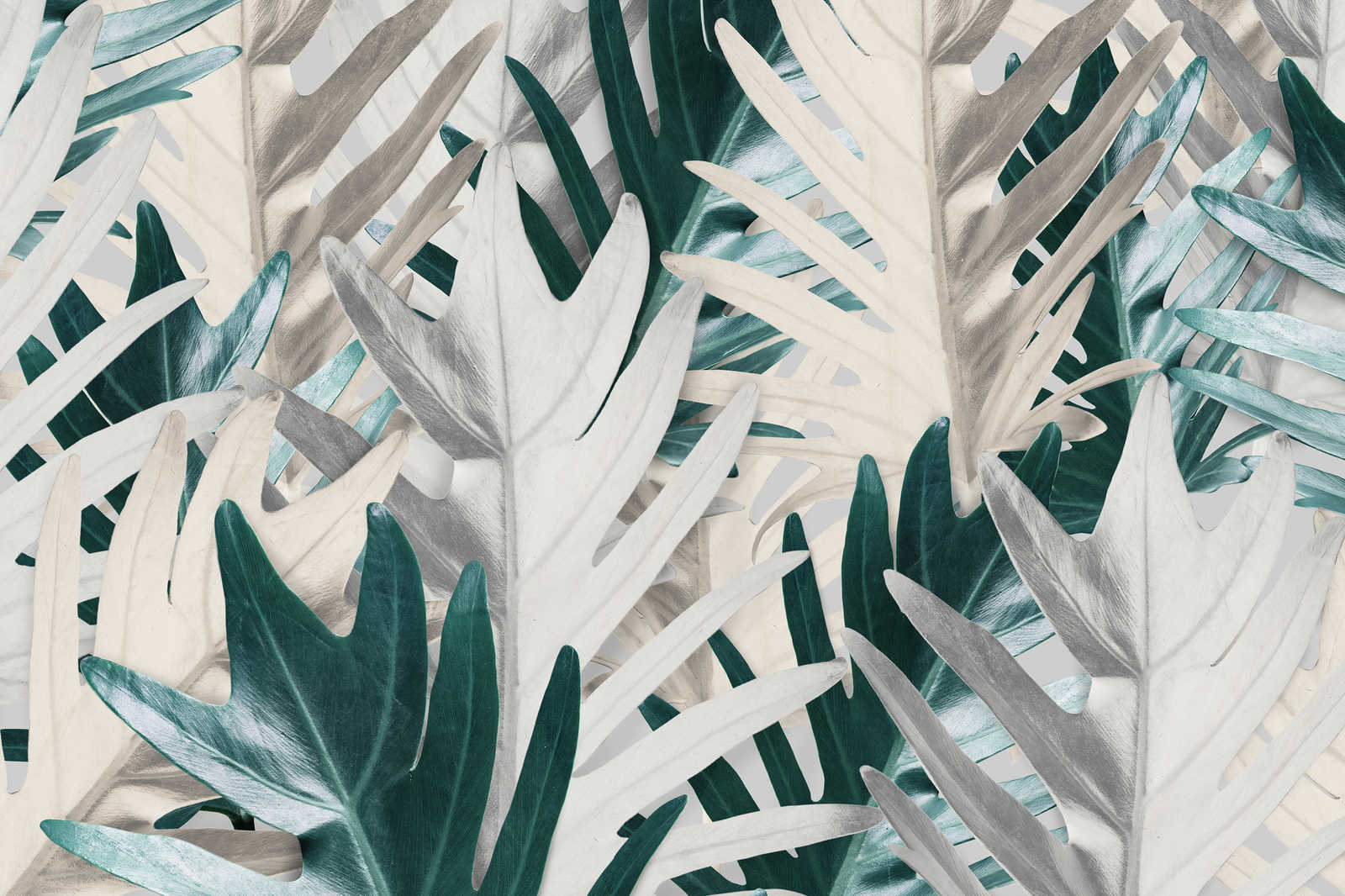             Leinwandbild mit tropischen Palmblättern – 0,90 m x 0,60 m
        