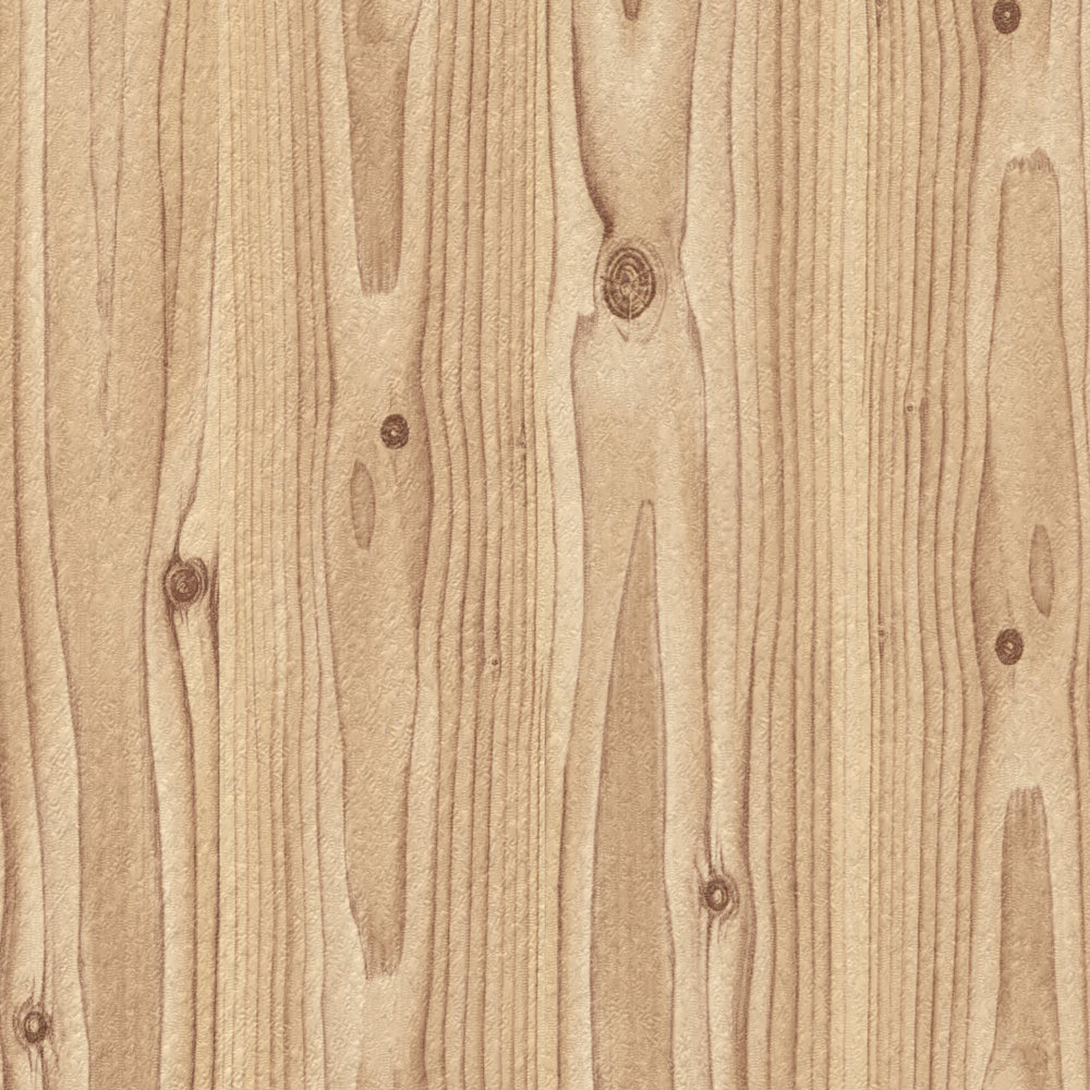             Holz-Tapete natürliche Maserung & Strukturprägung – Beige, Braun
        