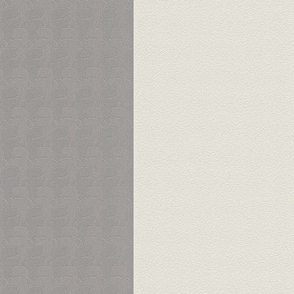             Vliestapete Karl LAGERFELD gestreift mit Textureffekt – Grau, Weiß
        