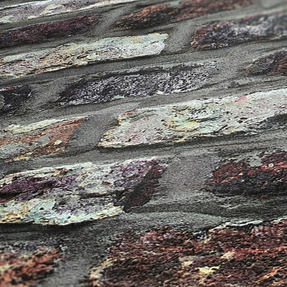             Stein Tapete rustikales Mauerwerk im Industrial Style – Braun, Grau, Beige
        