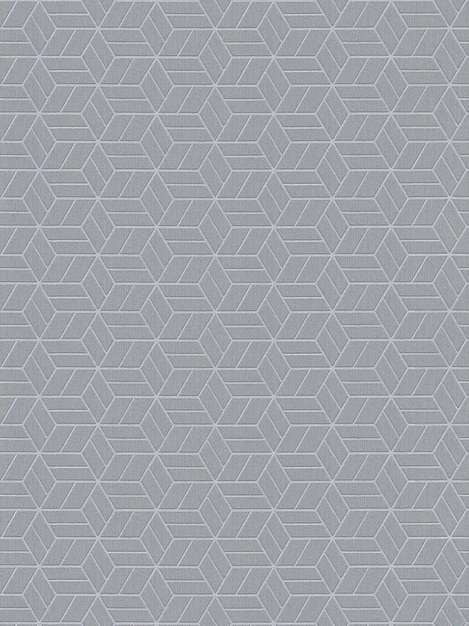 Tapete geometrisches Muster & Glitzer-Effekt – Grau, Silber

