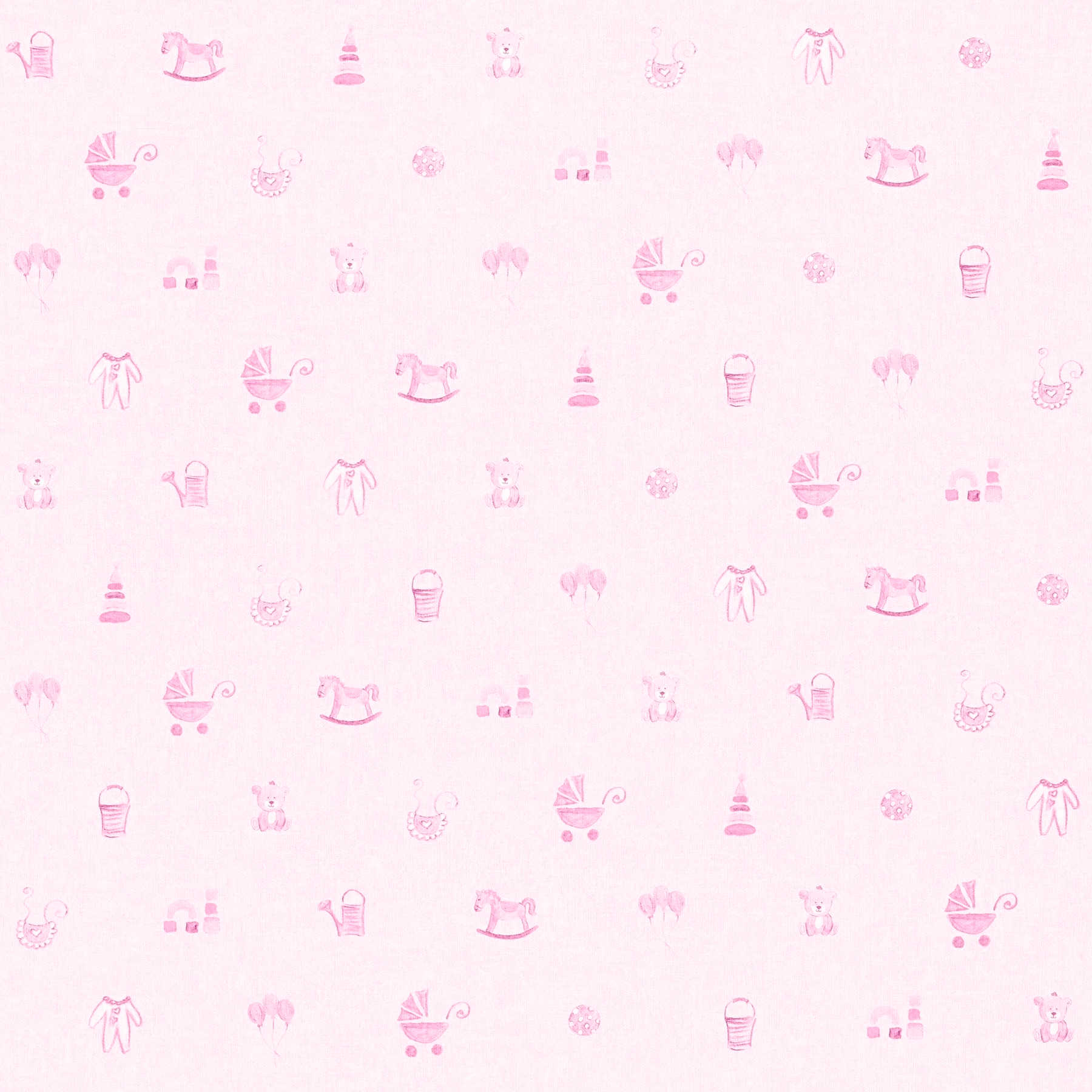 Schöne Babyzimmer Tapete für Mädchen mit Rosa Muster
